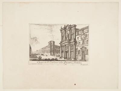 S. Carlino-kirken ved De fire fontæner. 1. Palazzo Albani