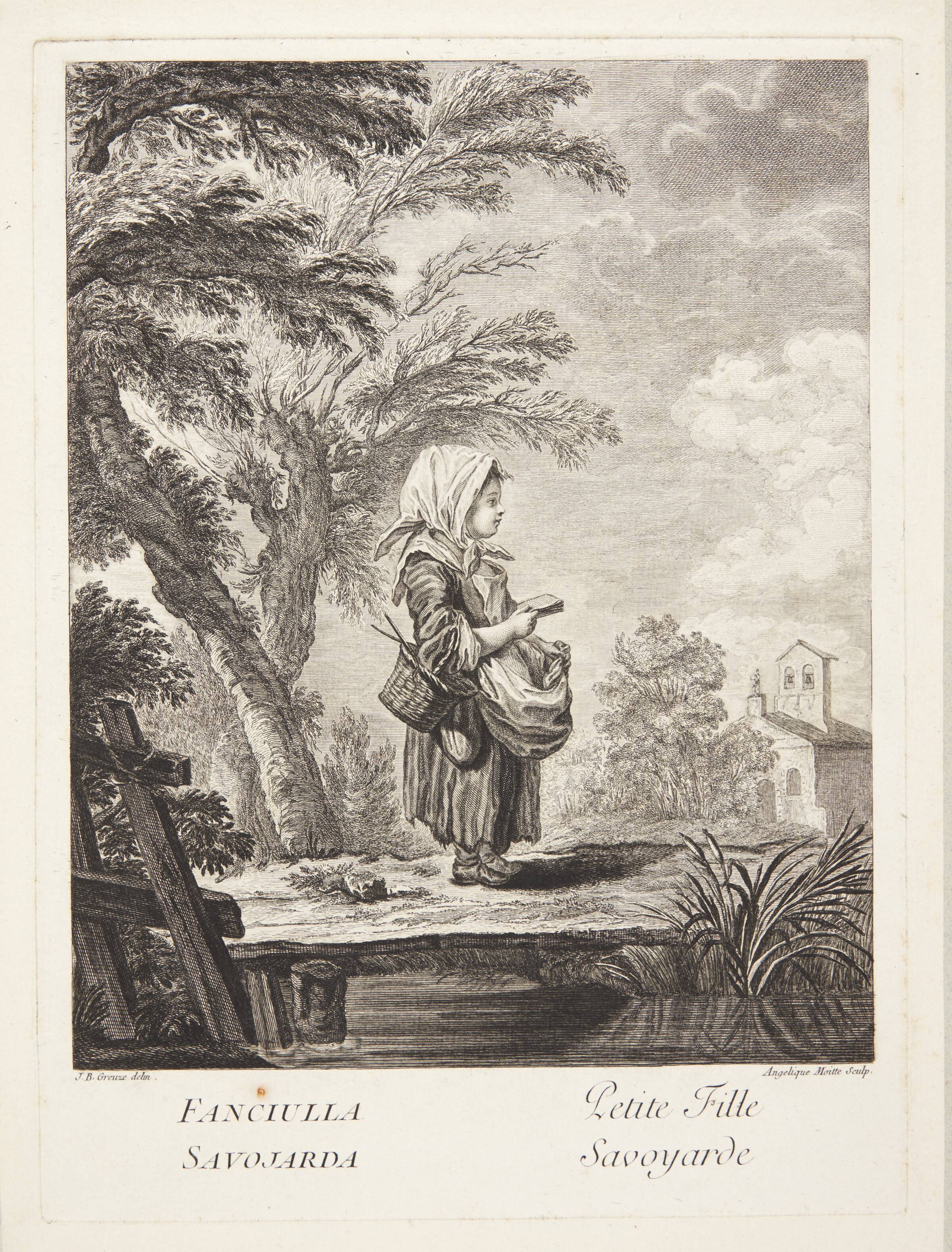Lille pige fra Savoyen (Petite fille Savoyarde), Rose Angélique Moitte, 1760-1769