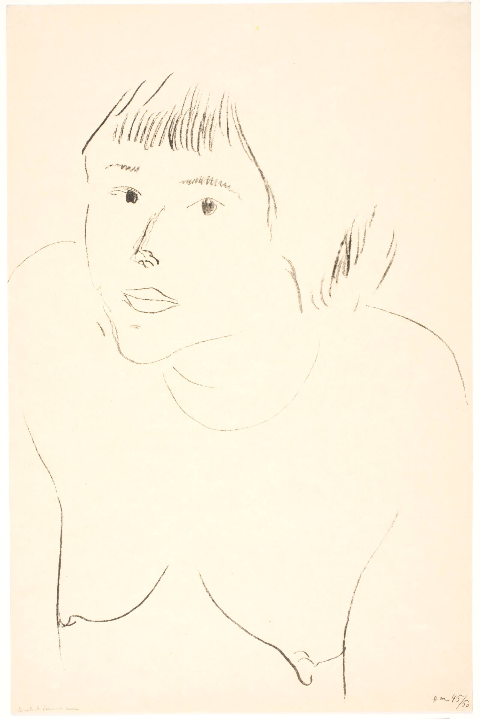 Brystbillede af en nøgen kvinde, Henri Matisse, 1913