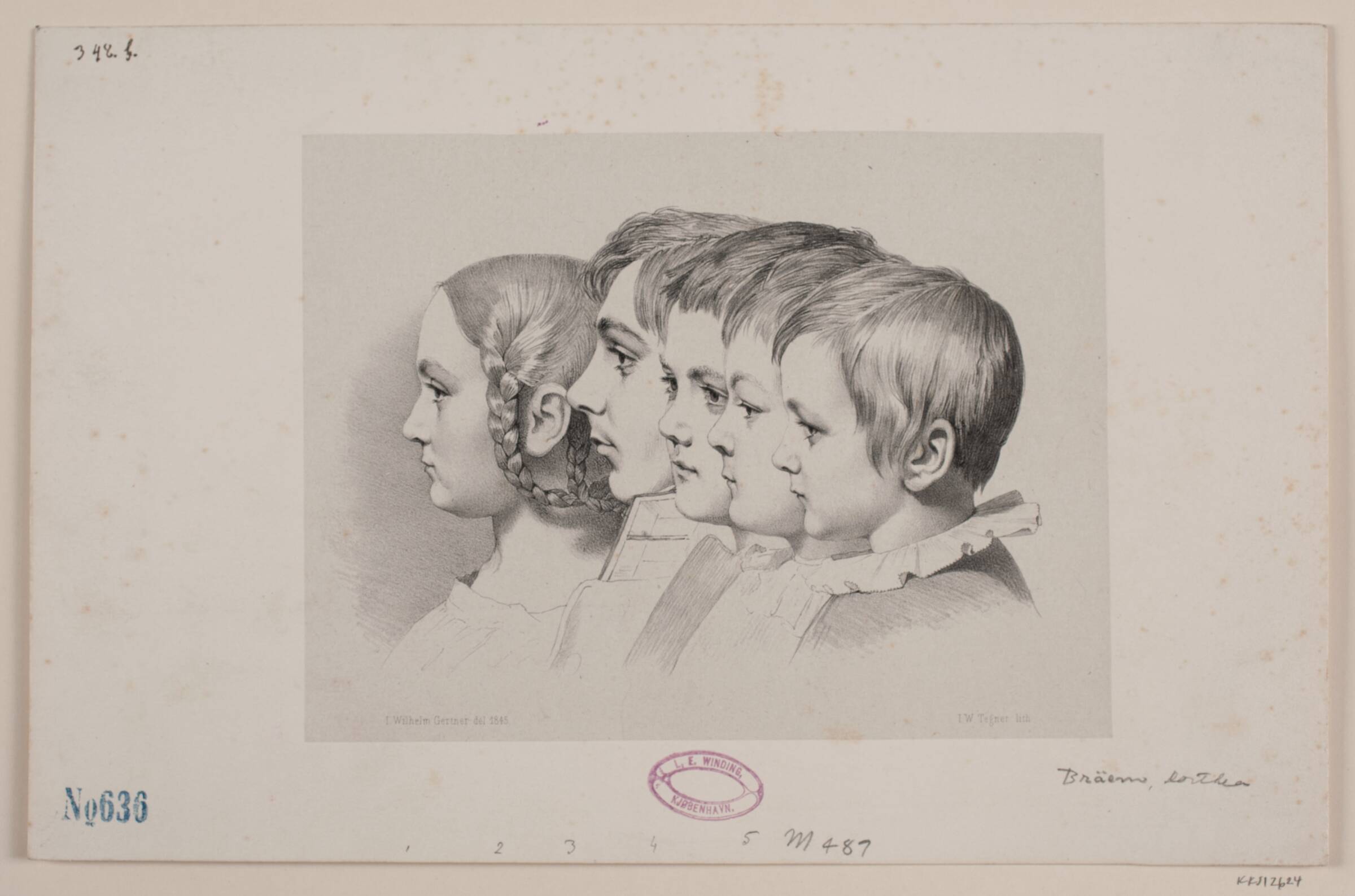 Fem søskende Braem, Isac Wilhelm Tegner, 1851