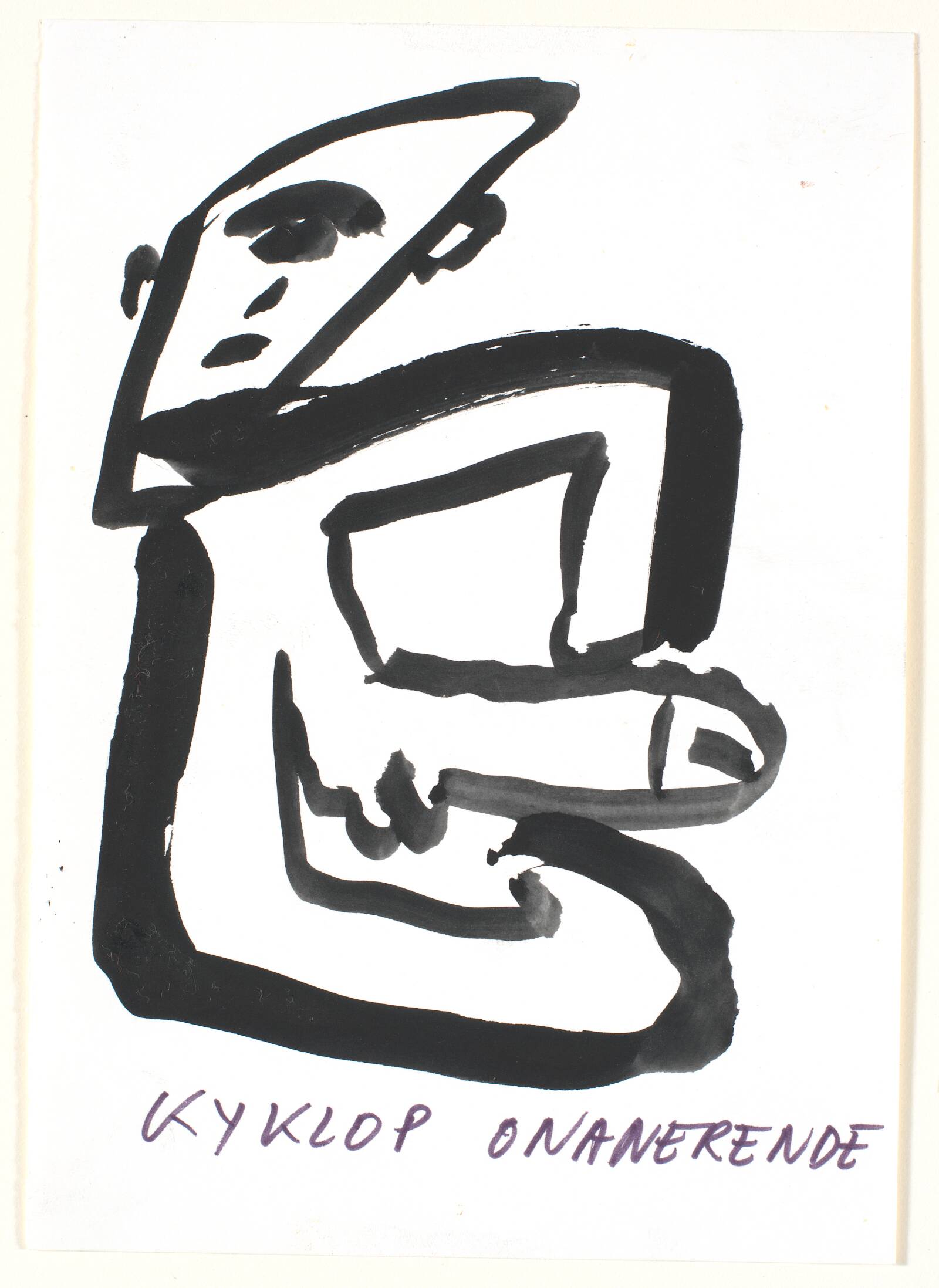 Kyklop onanerende, Claus Carstensen, 1982