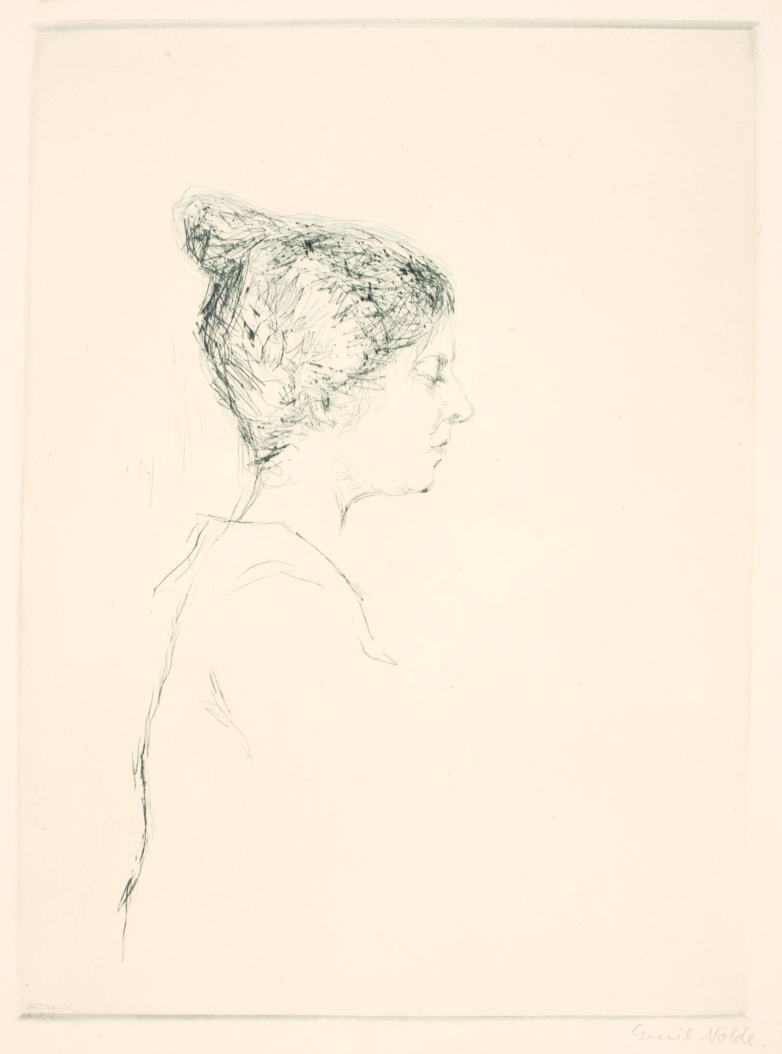 Frauenprofil, Emil Nolde, 1907