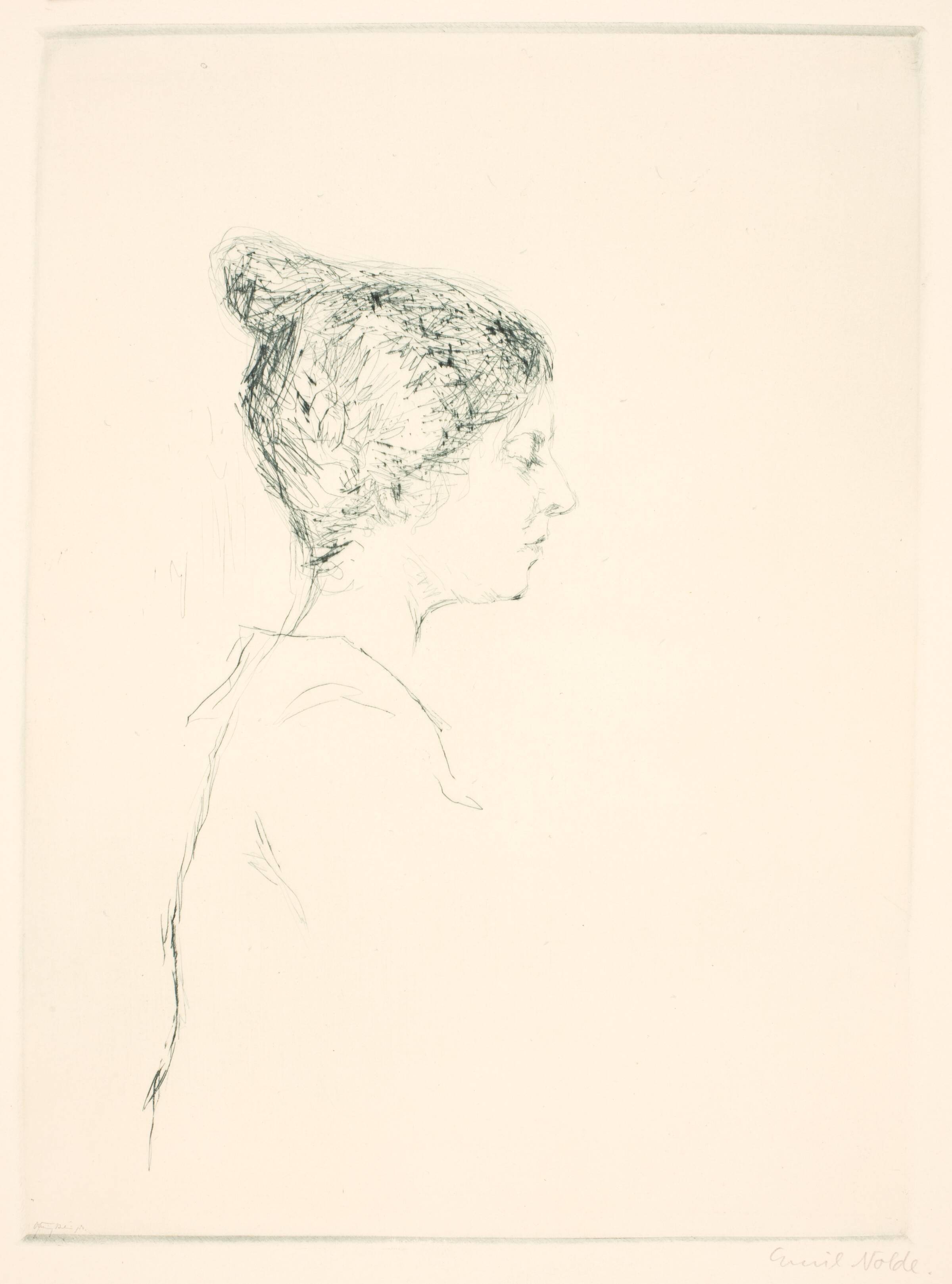 Frauenprofil, Emil Nolde, 1907