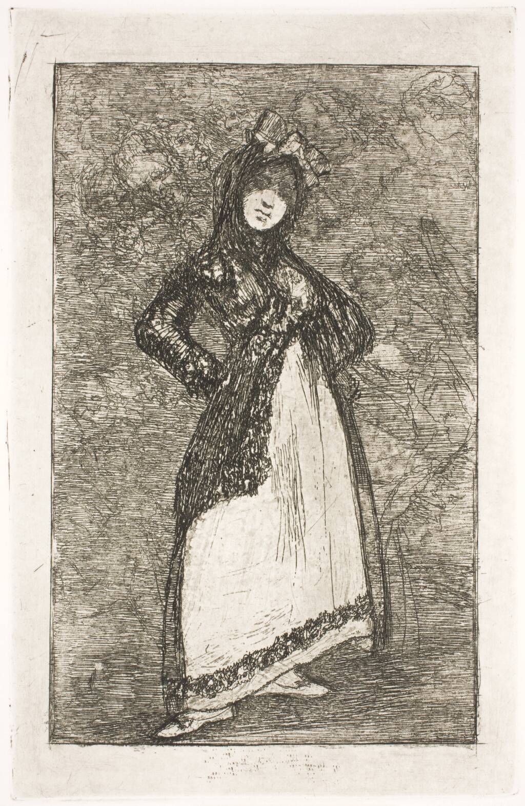 Maja mod en baggrund af dæmoner (Maja), Francisco de Goya, 1826-1828