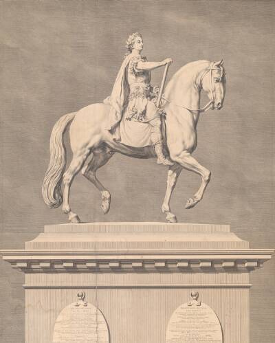 Frederik V's rytterstatue på Amalienborg Plads