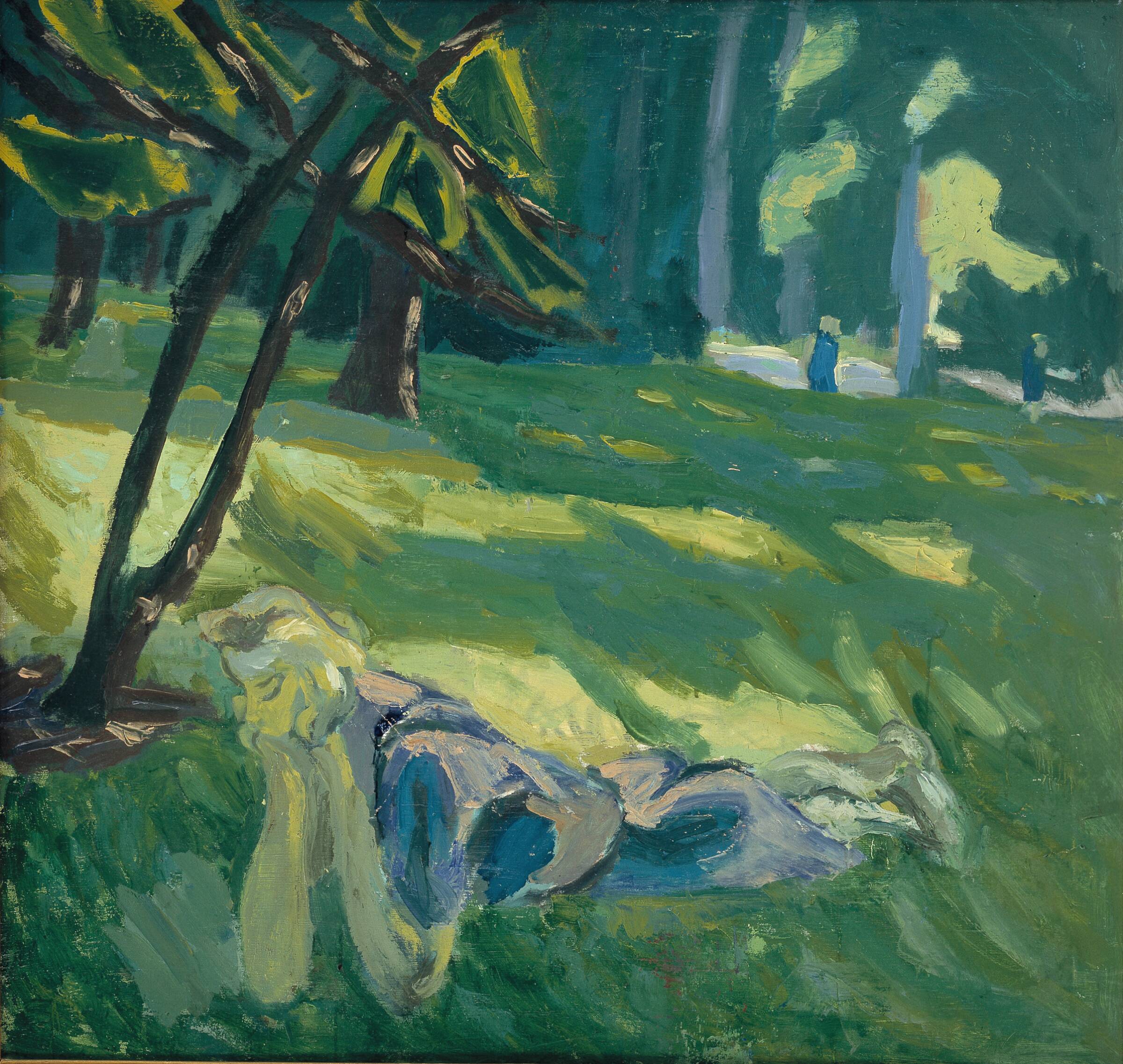 Figur på en plæne, Erik Hoppe, 1943