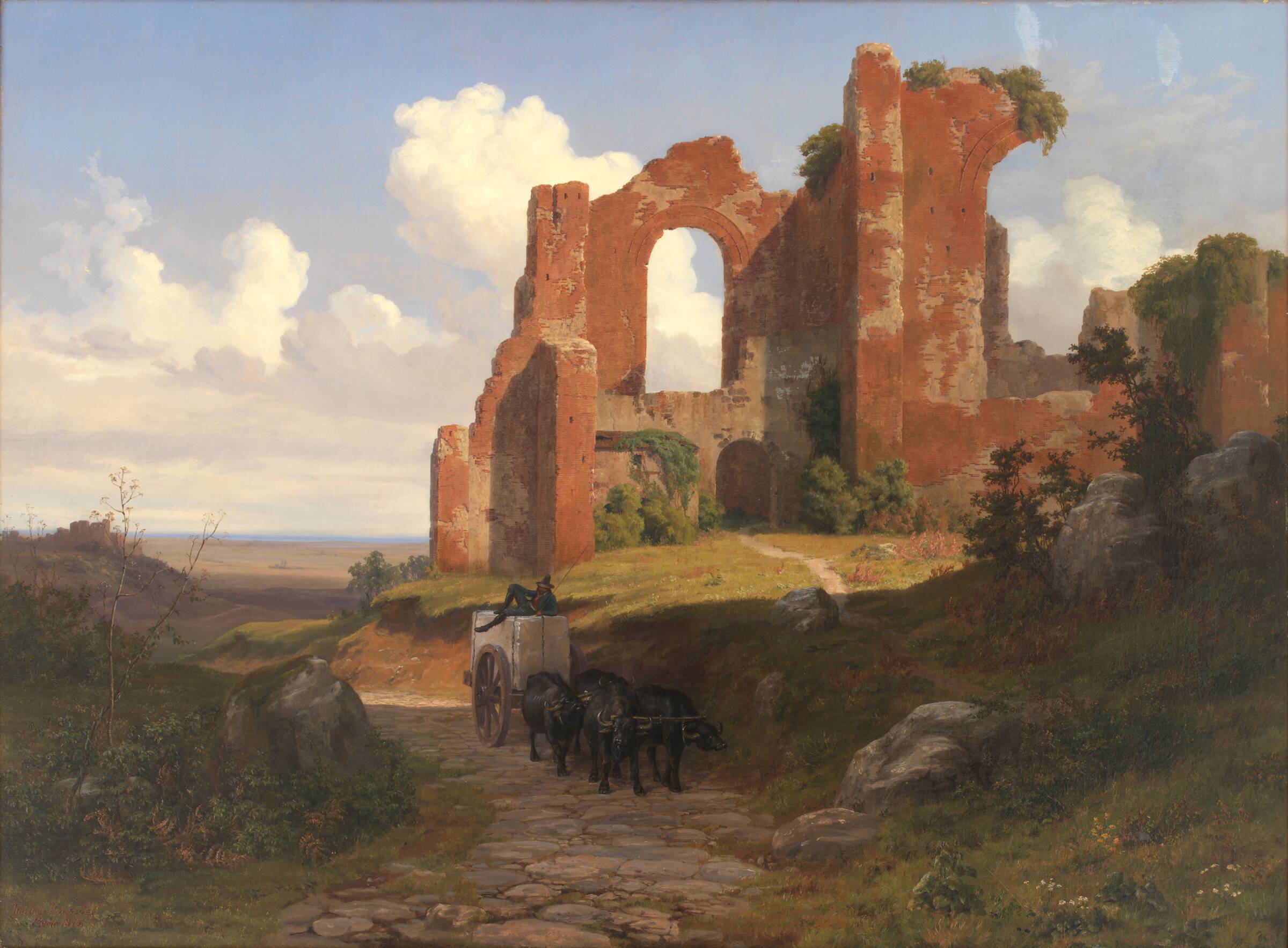 Parti af Caracallas Termer, Thorald Læssøe, 1845