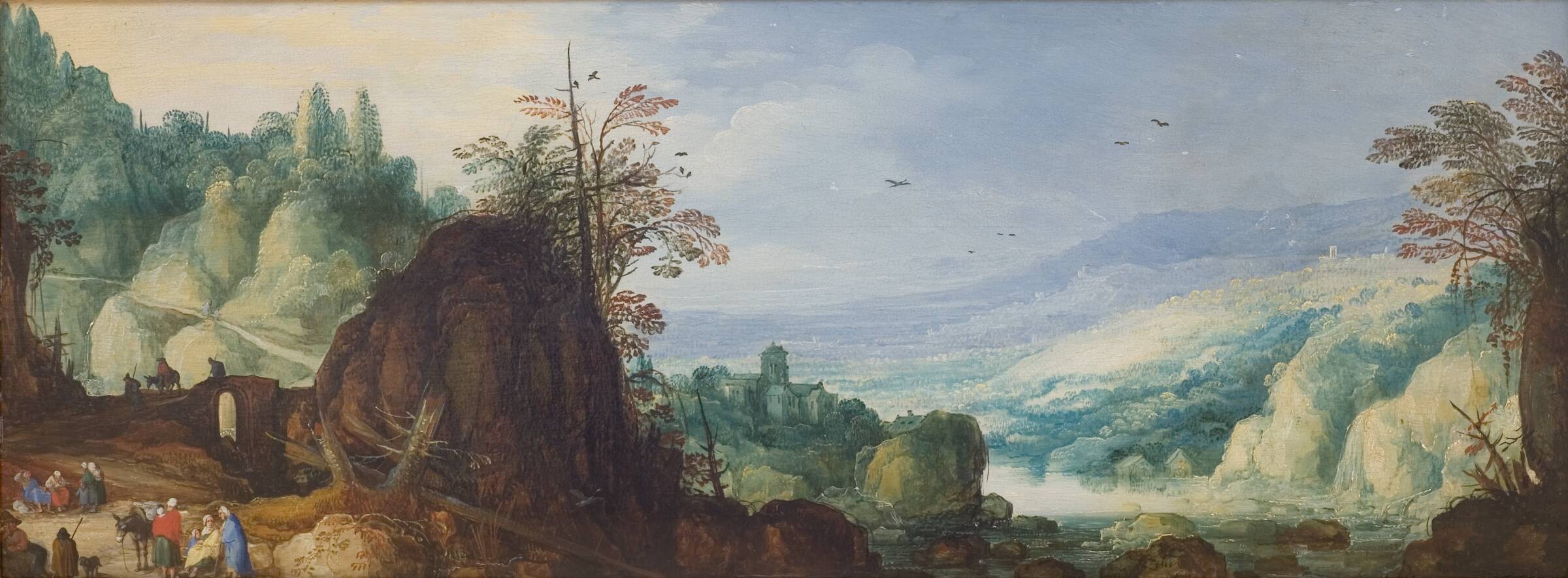 Bjerglandskab med en flod, Joos de II Momper, 1597-1625