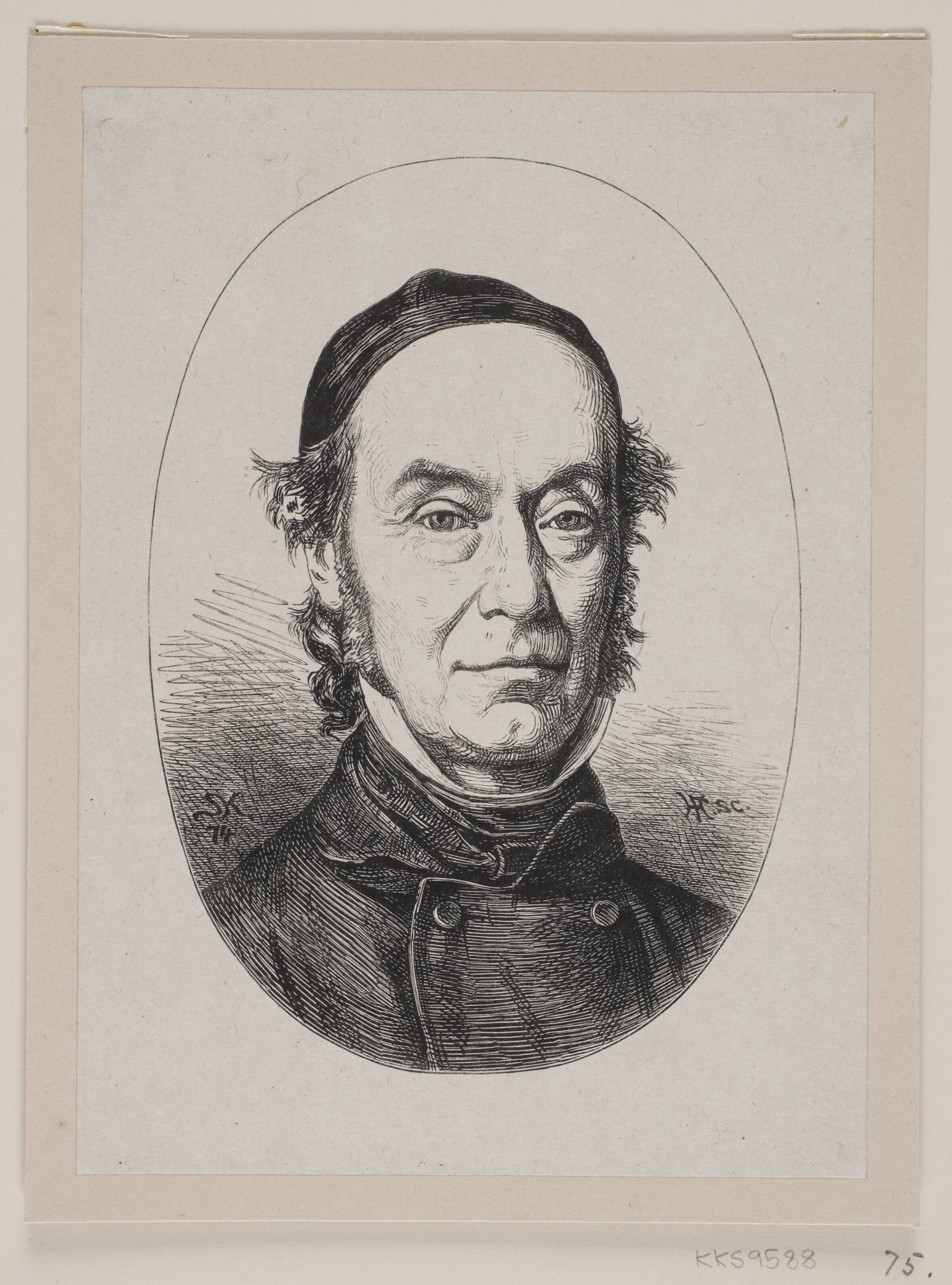 Portræt af N. L. Høyen, F. Hendriksen, 1874-1875