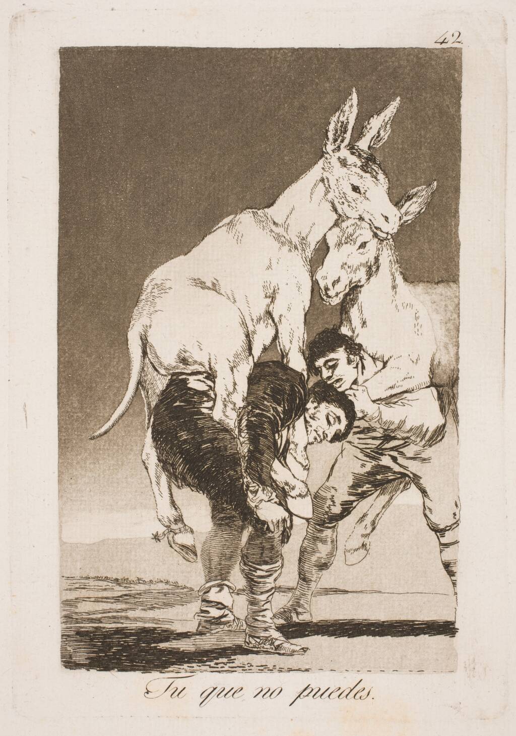 Du som ikke kan, skal bære mig på din ryg, Francisco de Goya, 1797-1798