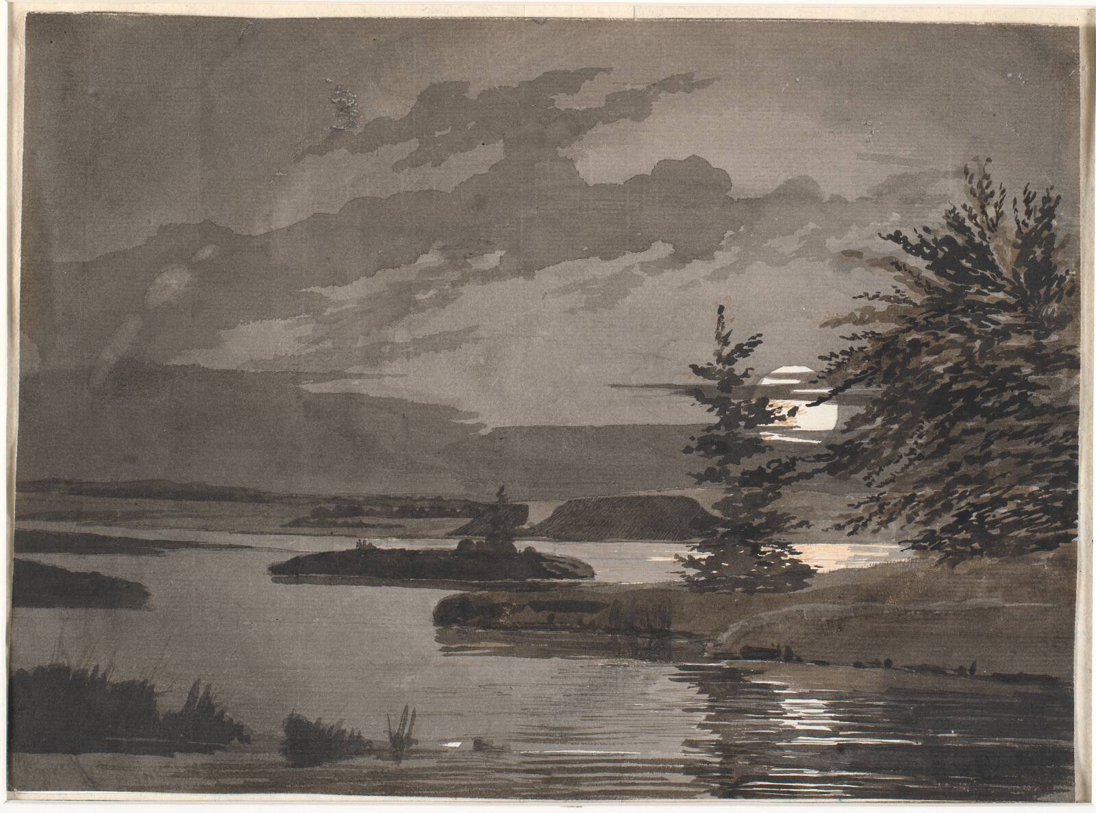 Udsigt fra Auderød mod Sonnerup, Johan Thomas Lundbye, 1837