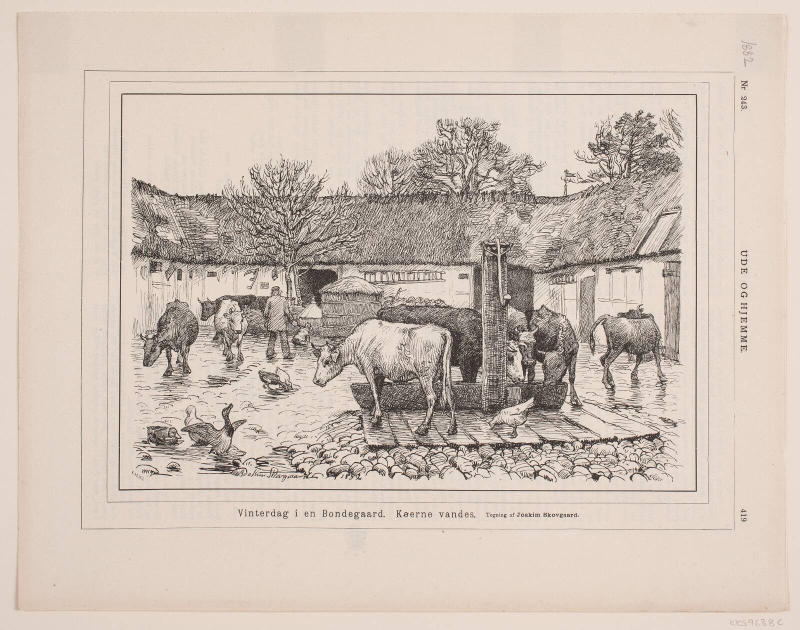 Vinterdag i en Bondegård, Ubekendt, 1882