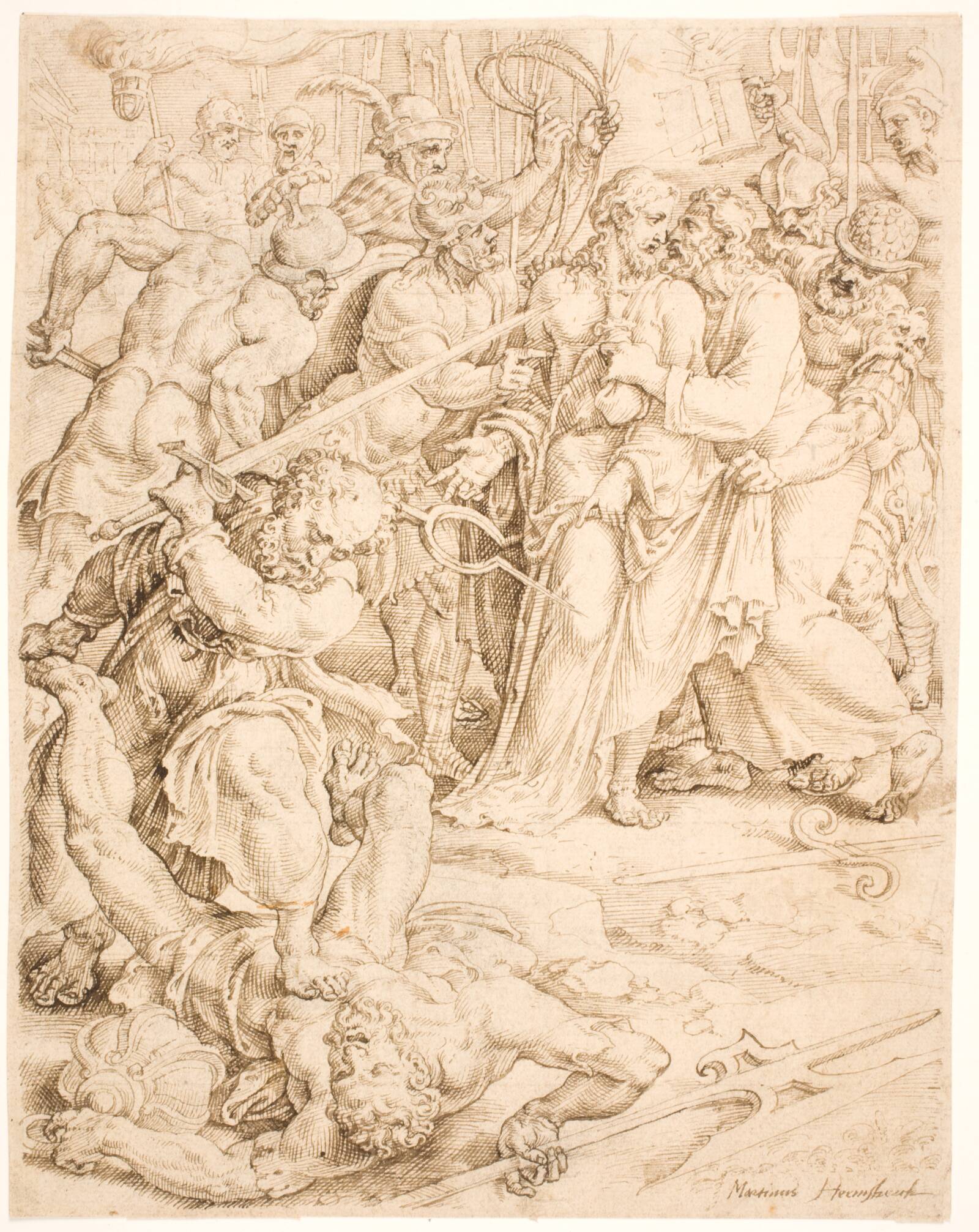Kristi tilfangetagelse, Maarten van Heemskerck, 1546-1549