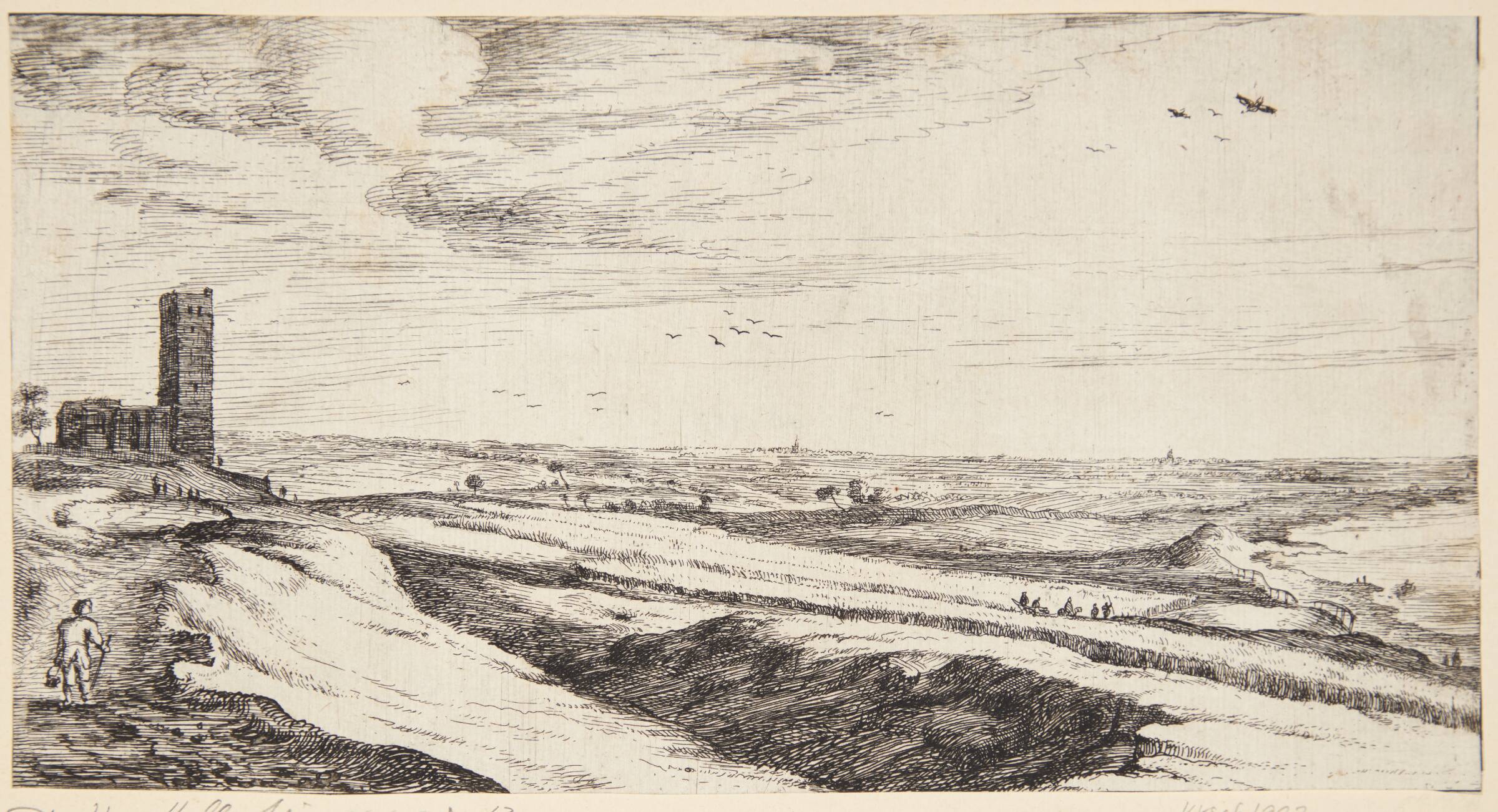 Landskab ved Zuidersøen, Geertruyt Roghman, 1625-1657
