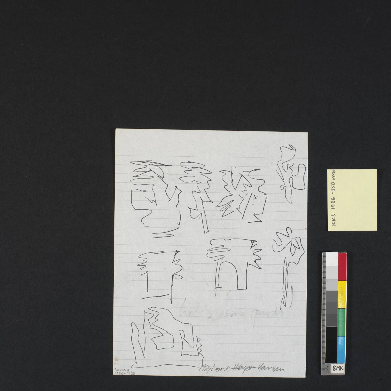 Tegning, Lone Høyer Hansen, 1984