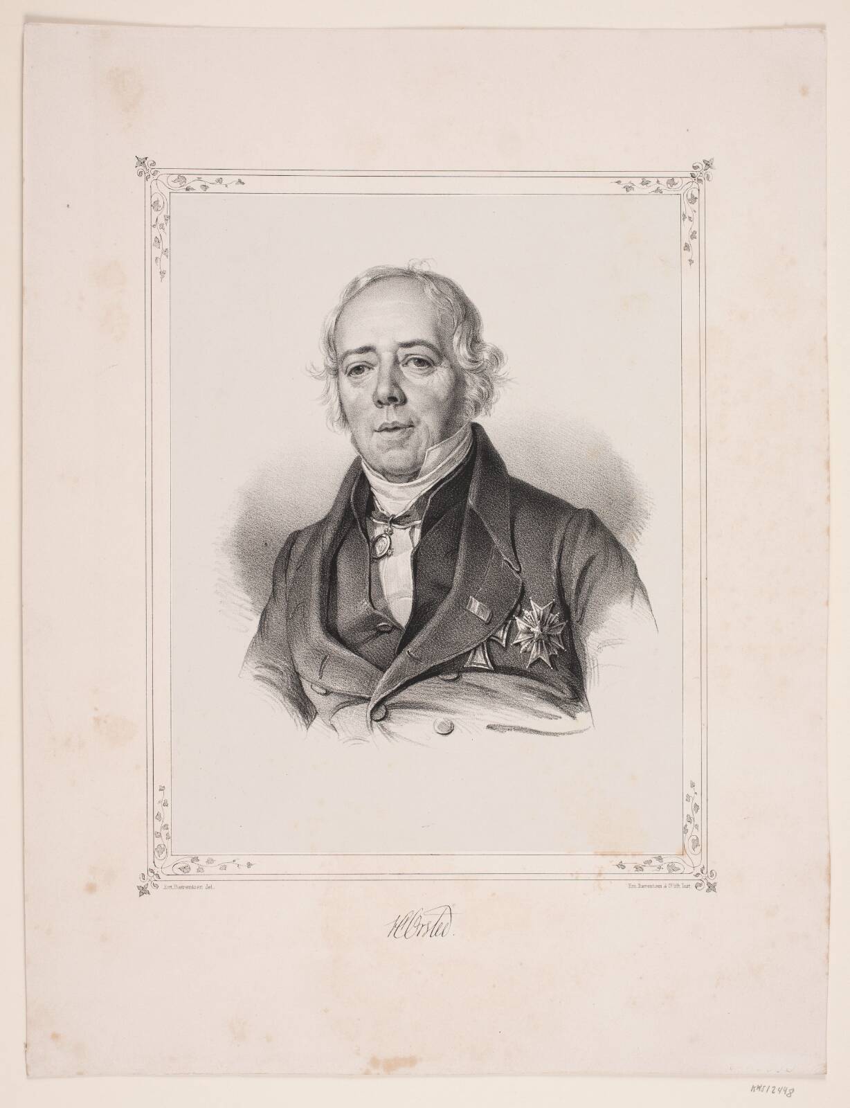 H. C. Ørsted, by Emil Ditlev Bærentzen, 1840-1849