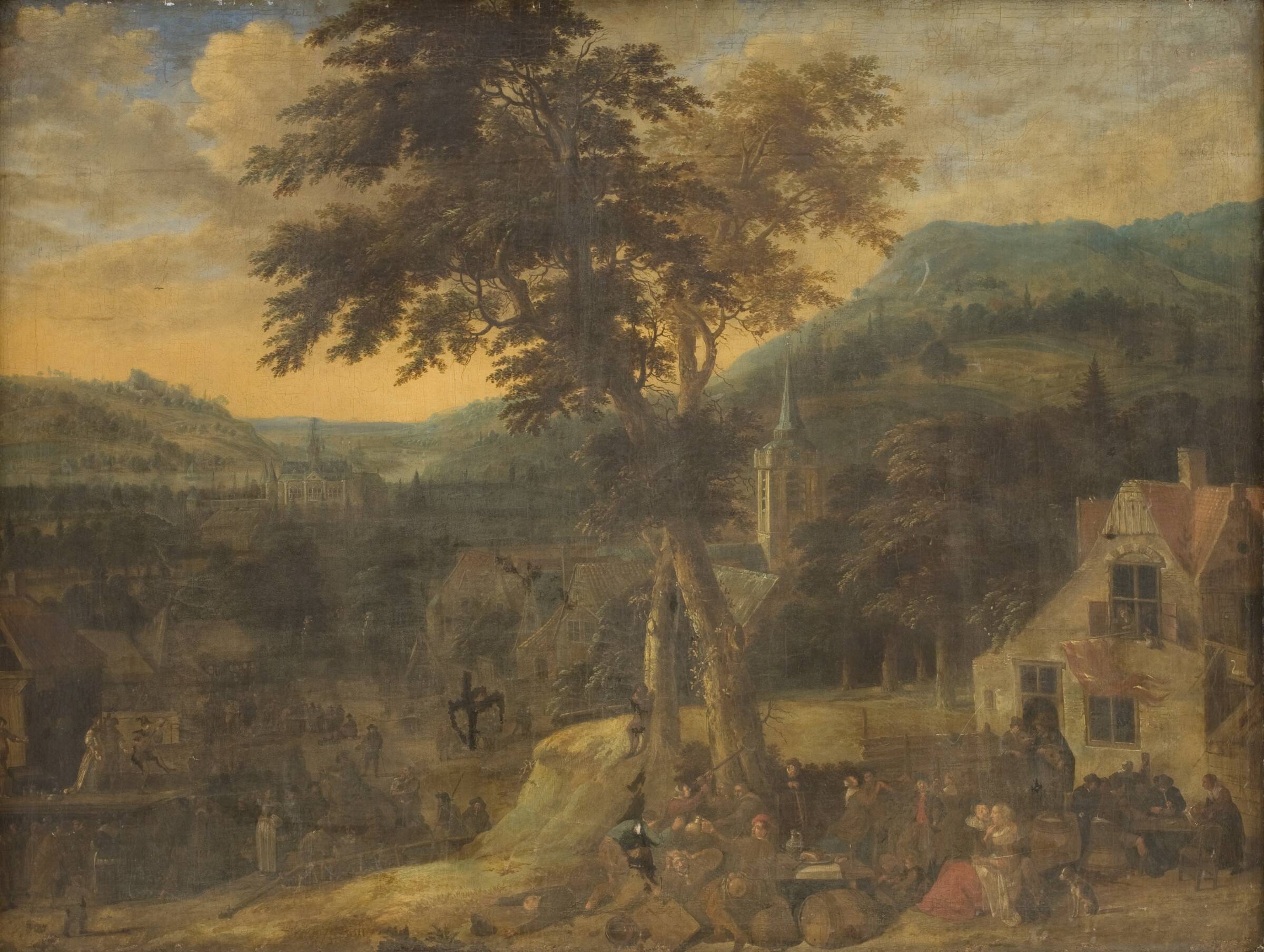 En landsbyfest, Gerrit Battem, 1651-1684