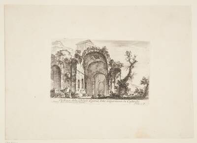 Nymfen Egeria's grotte, også kaldet La Cafarella. 1. Tempio delle Camene, i dag S. Urbano-kirken
