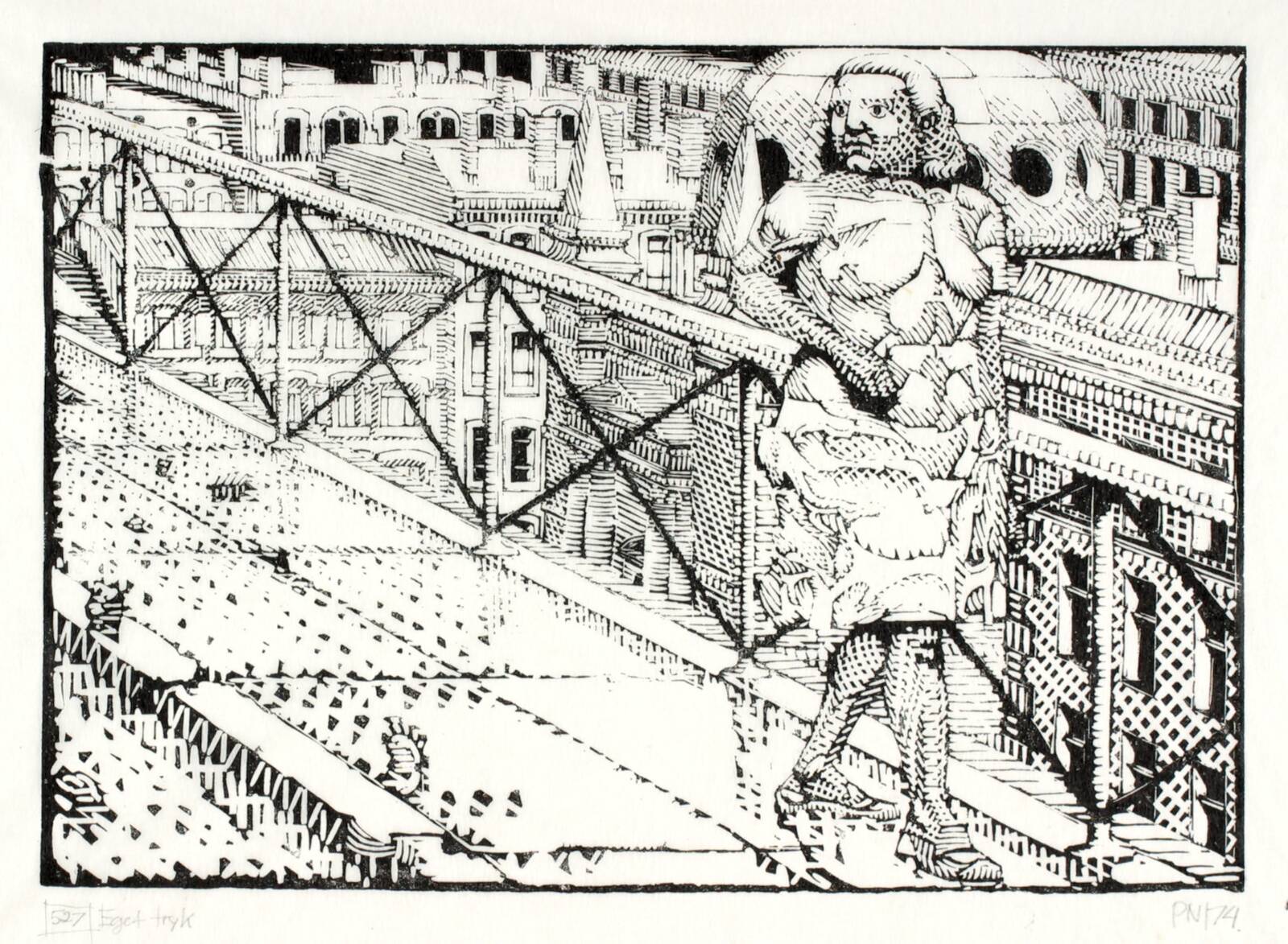 Orfeus og Eurydike III, Palle Nielsen, 1974
