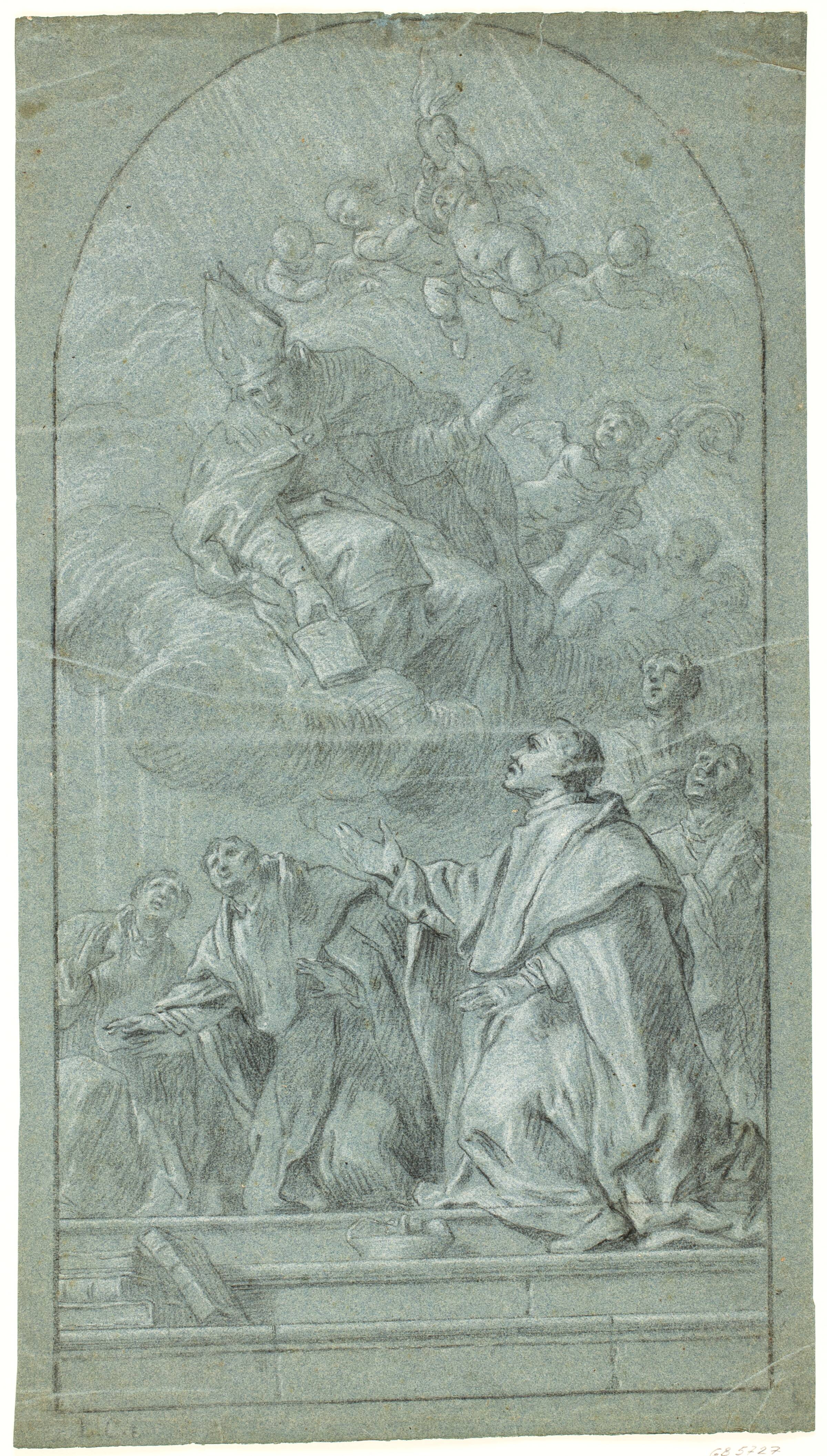Augustinermunke modtager ordensreglerne af Sankt Augustin, Giovanni Bonati, 1635-1681