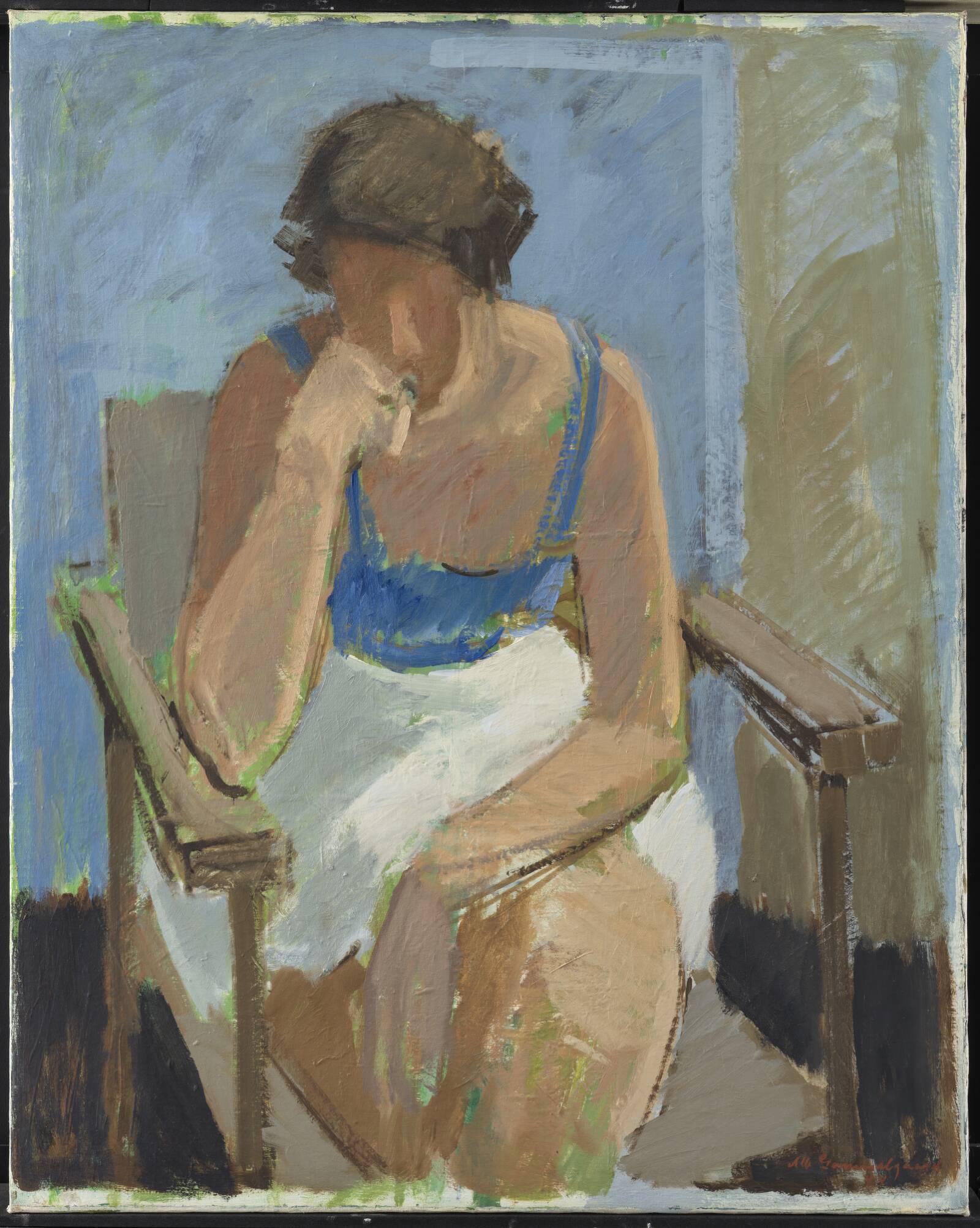 Siddende dame, Albert Gammelgaard, 1944