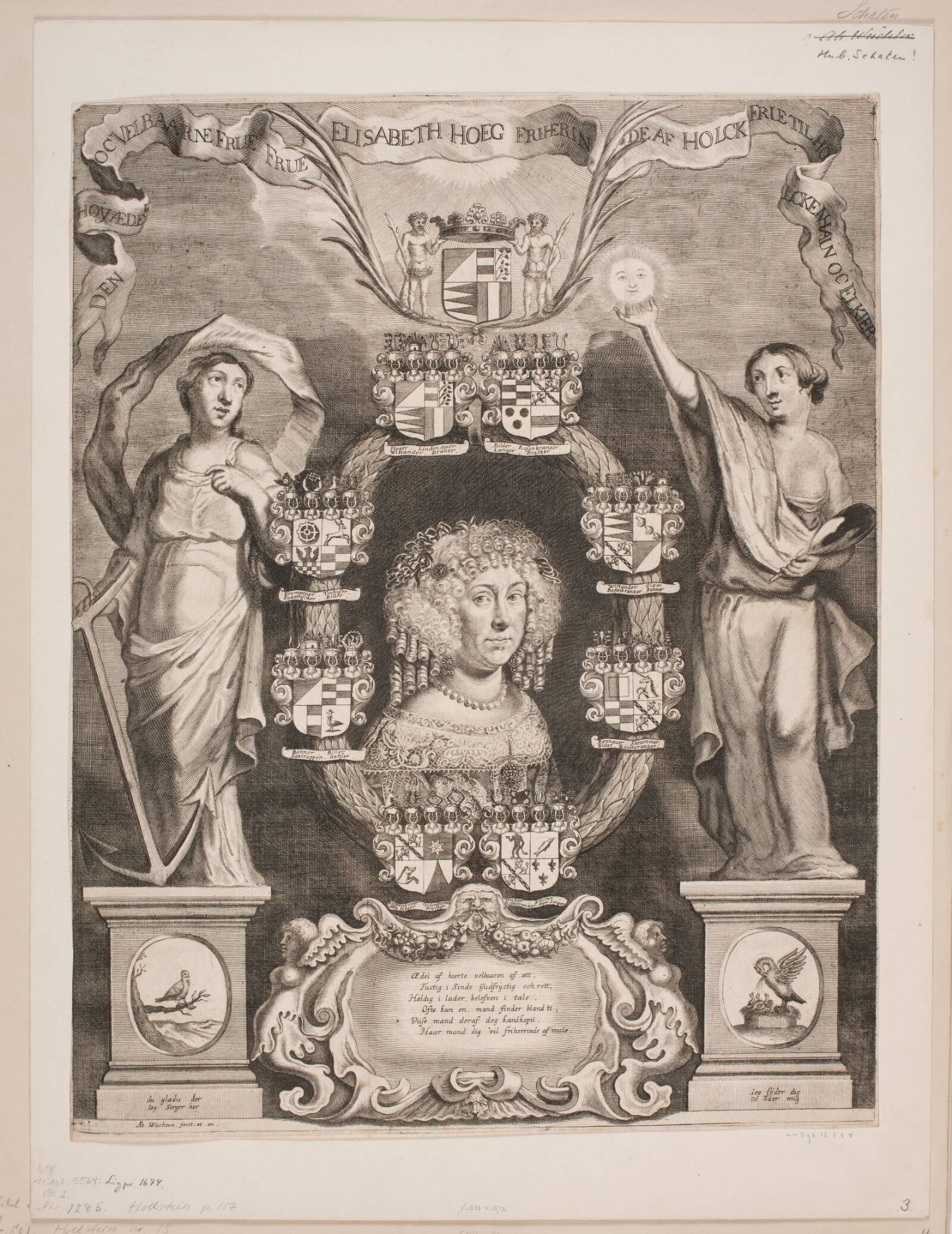Elisabeth Høg, Hubert Schaten, 1674