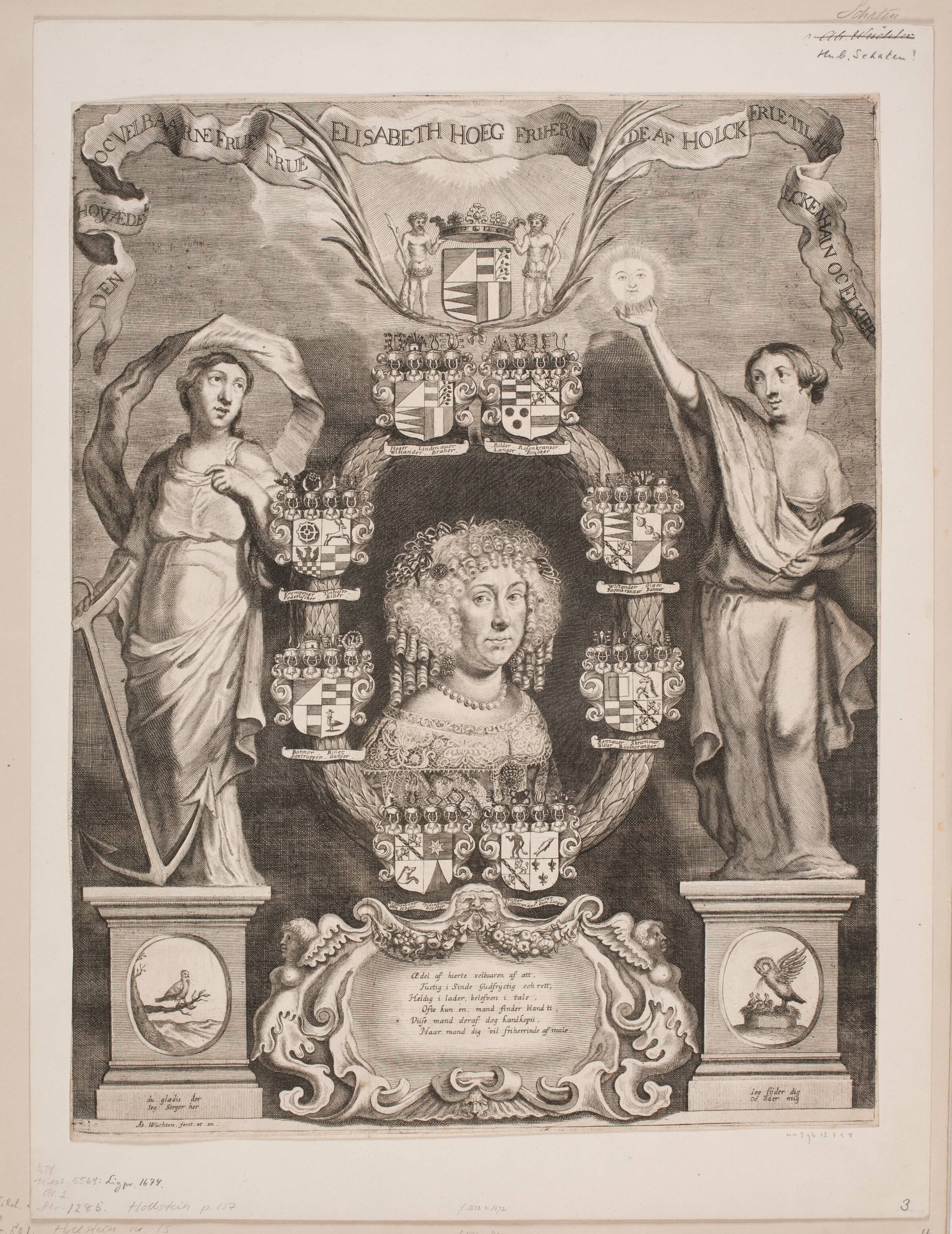 Elisabeth Høg, Hubert Schaten, 1674