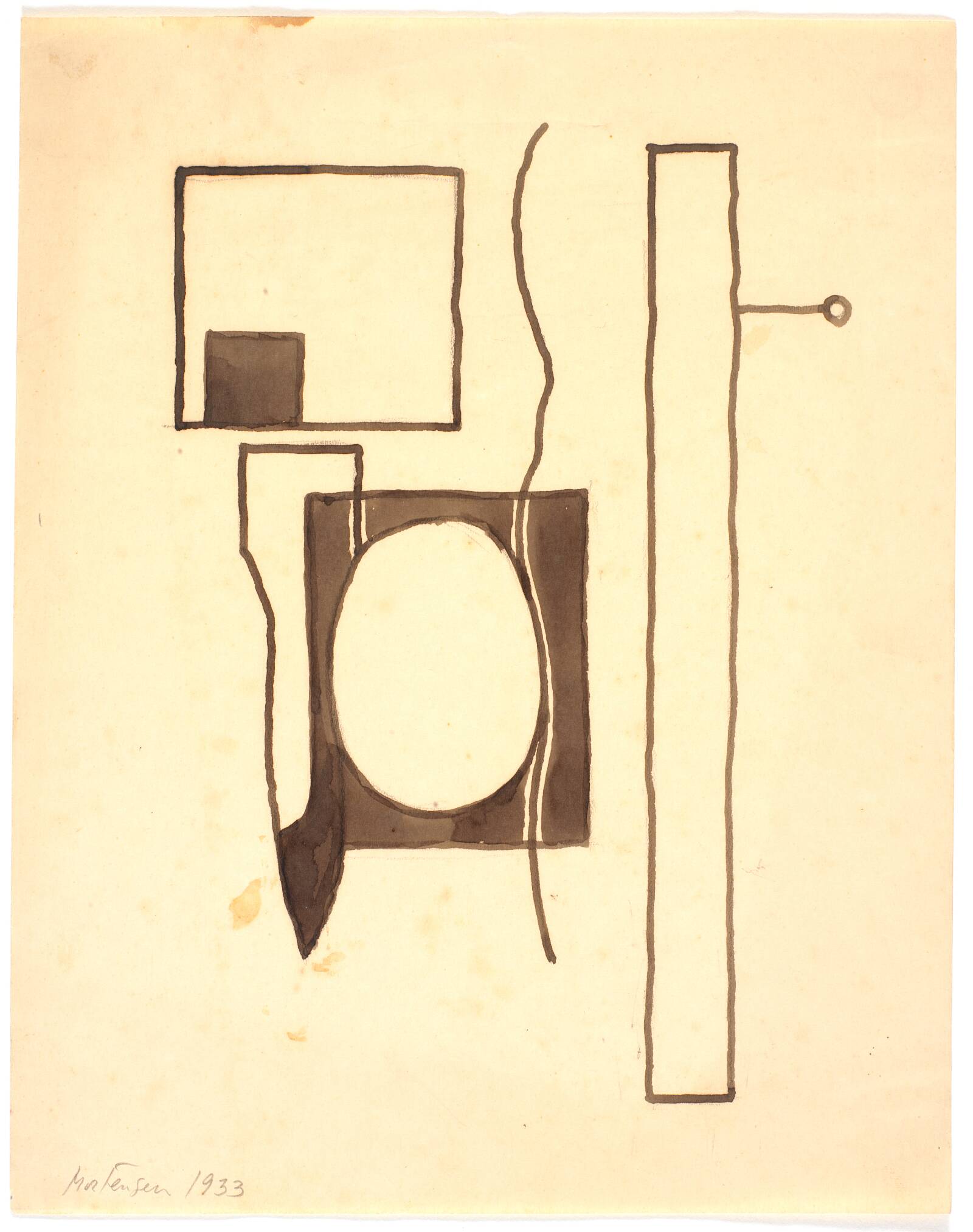 Komposition, Richard Mortensen, 1931-1933
