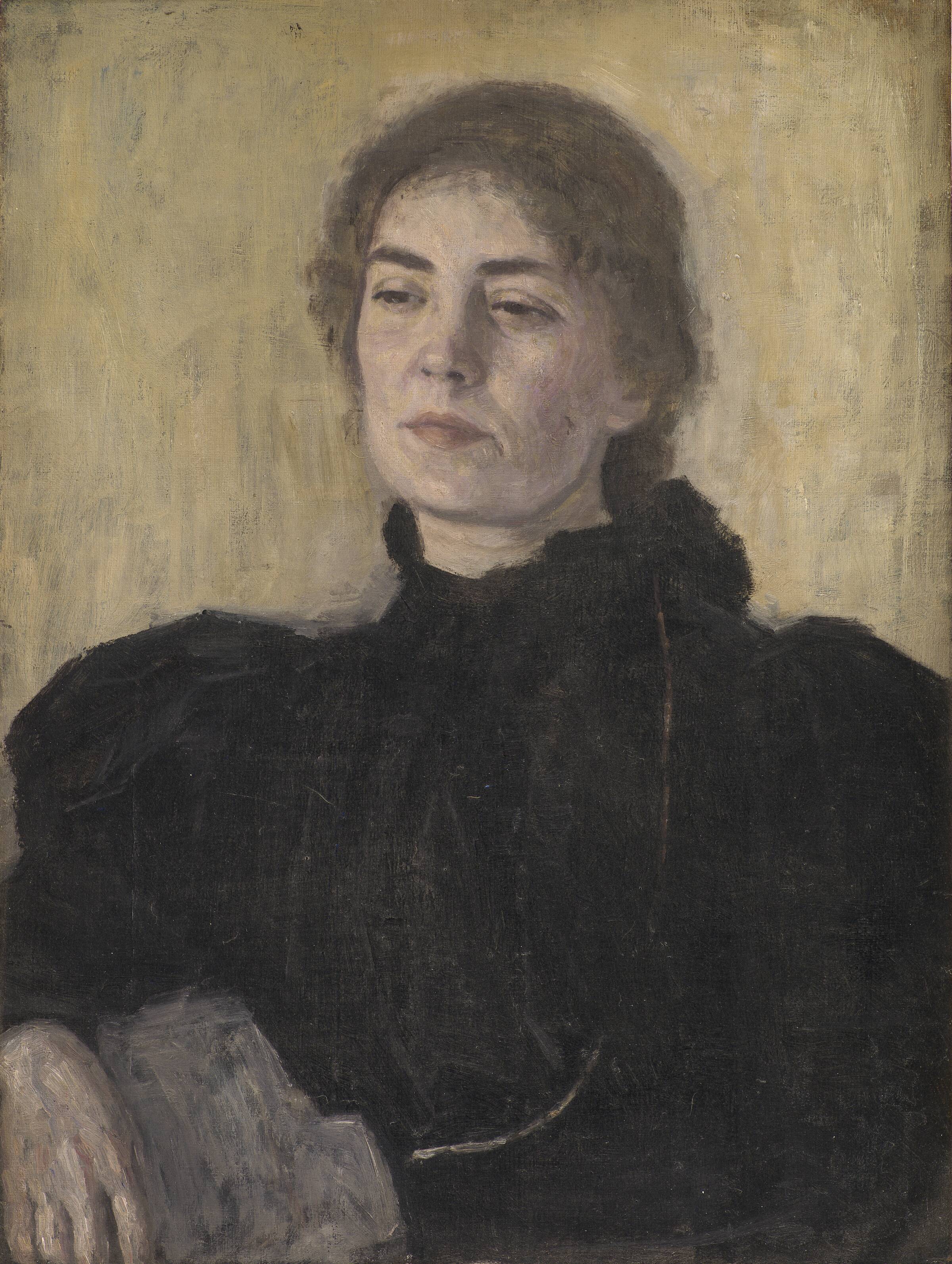 Portræt af fru Thora Bendix (Anne Victoria, f. Sundberg), Vilhelm Hammershøi, 1896