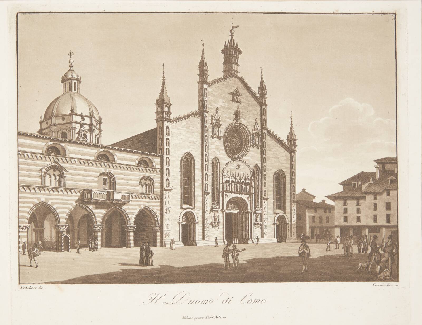 Katedralen i Como, Caroline Lose, 1786-1850