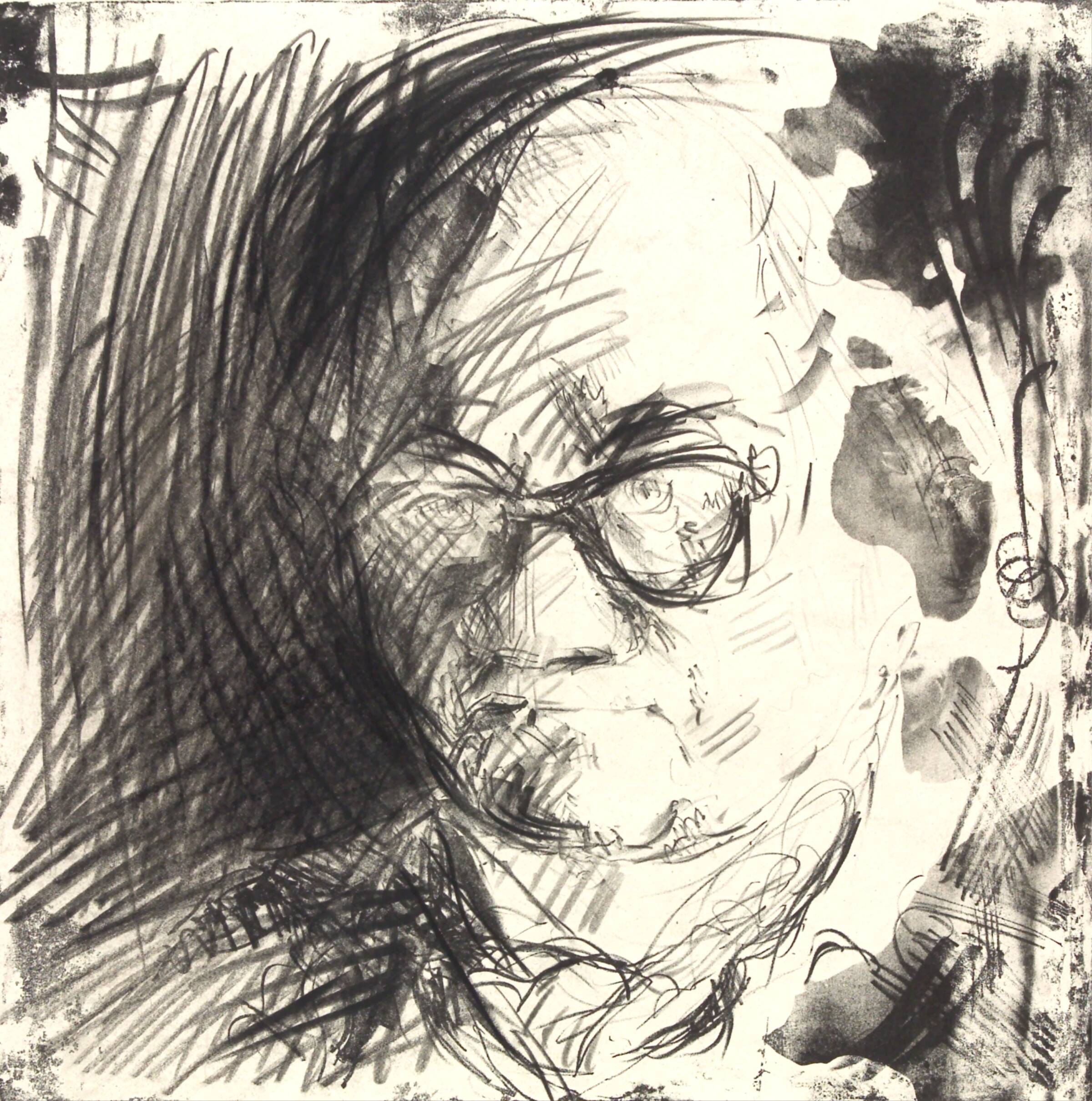 Selvportræt, Holger J. Jensen, 1959