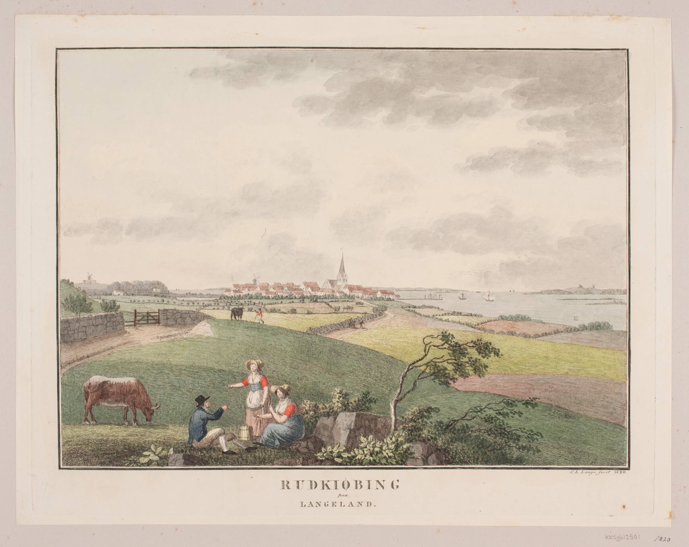 Rudkøbing på Langeland, Søren L. Lange, 1820