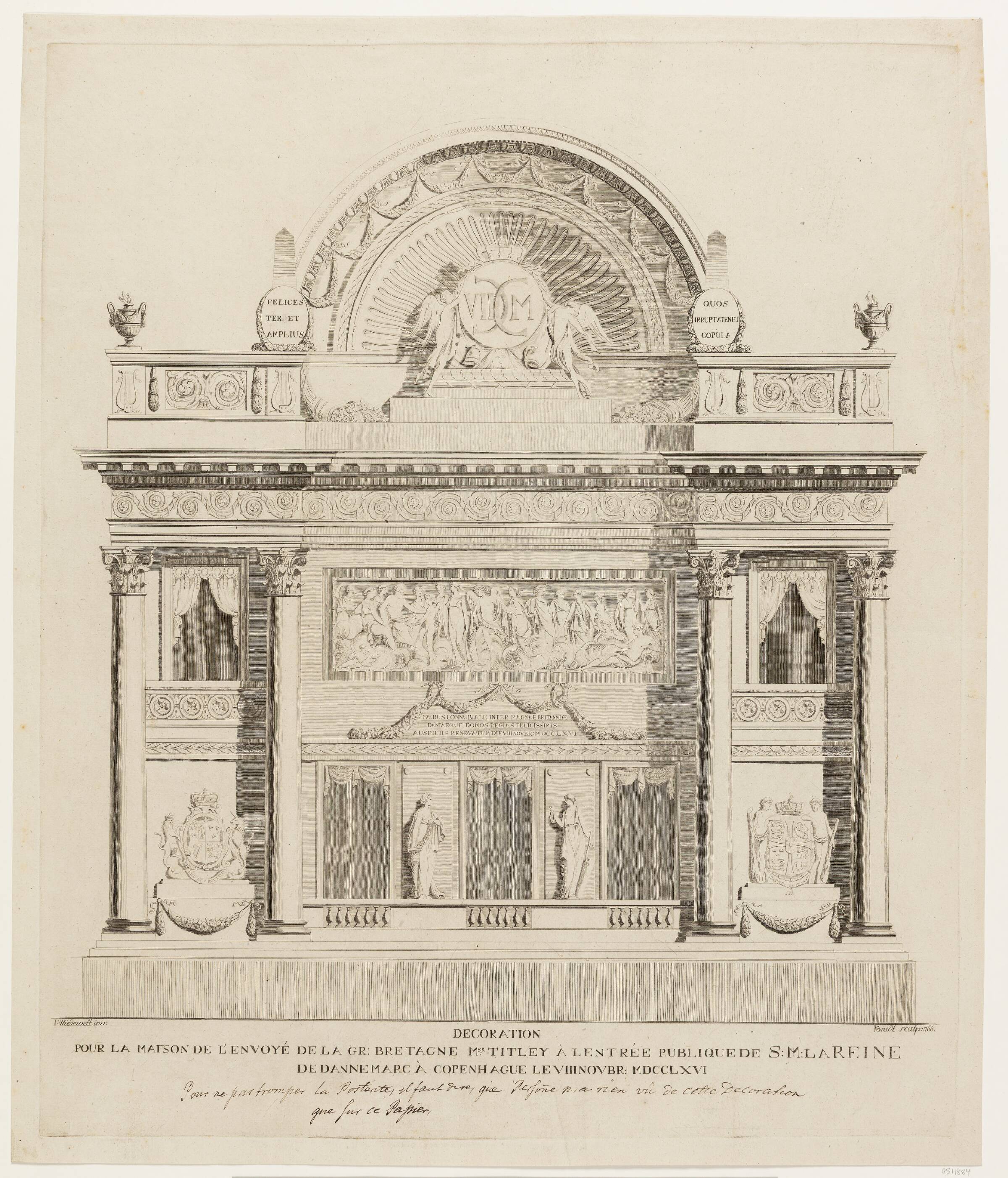 Caroline Mathildes indtog, J.G. Bradt, 1766