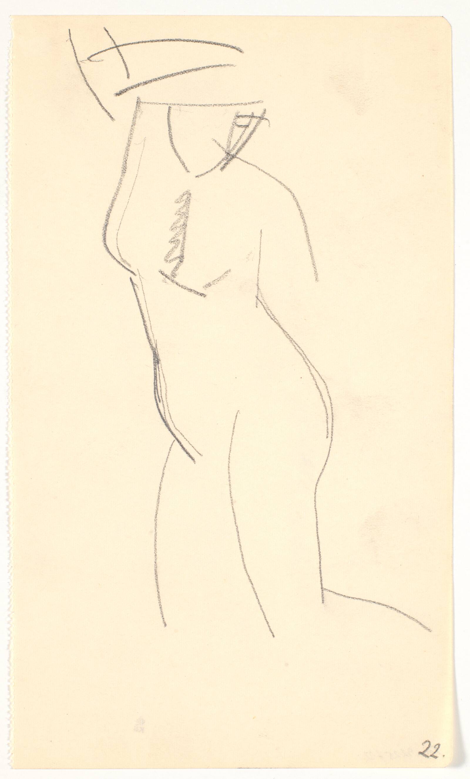 Knælende model, Isakson, Karl, 1914-1915