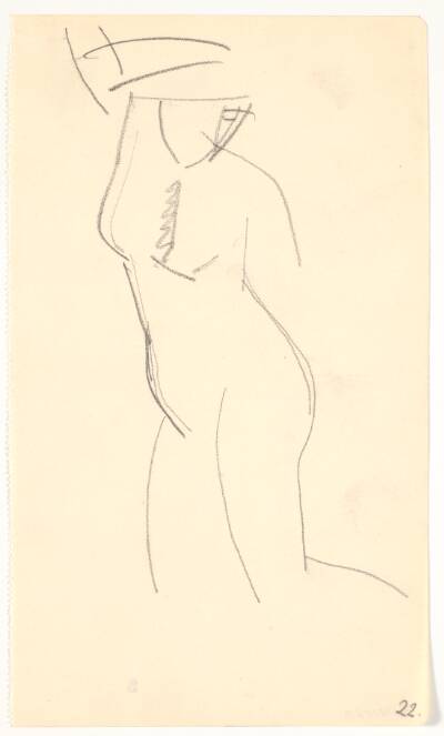 Knælende model
