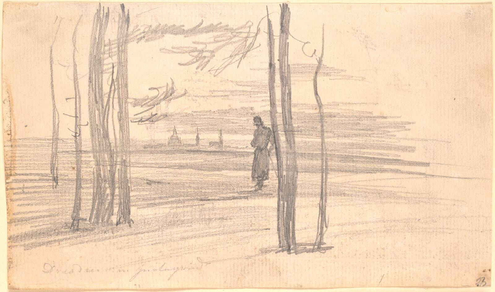 Udsigt over Dresden, by Caspar David Friedrich, 1828-1831