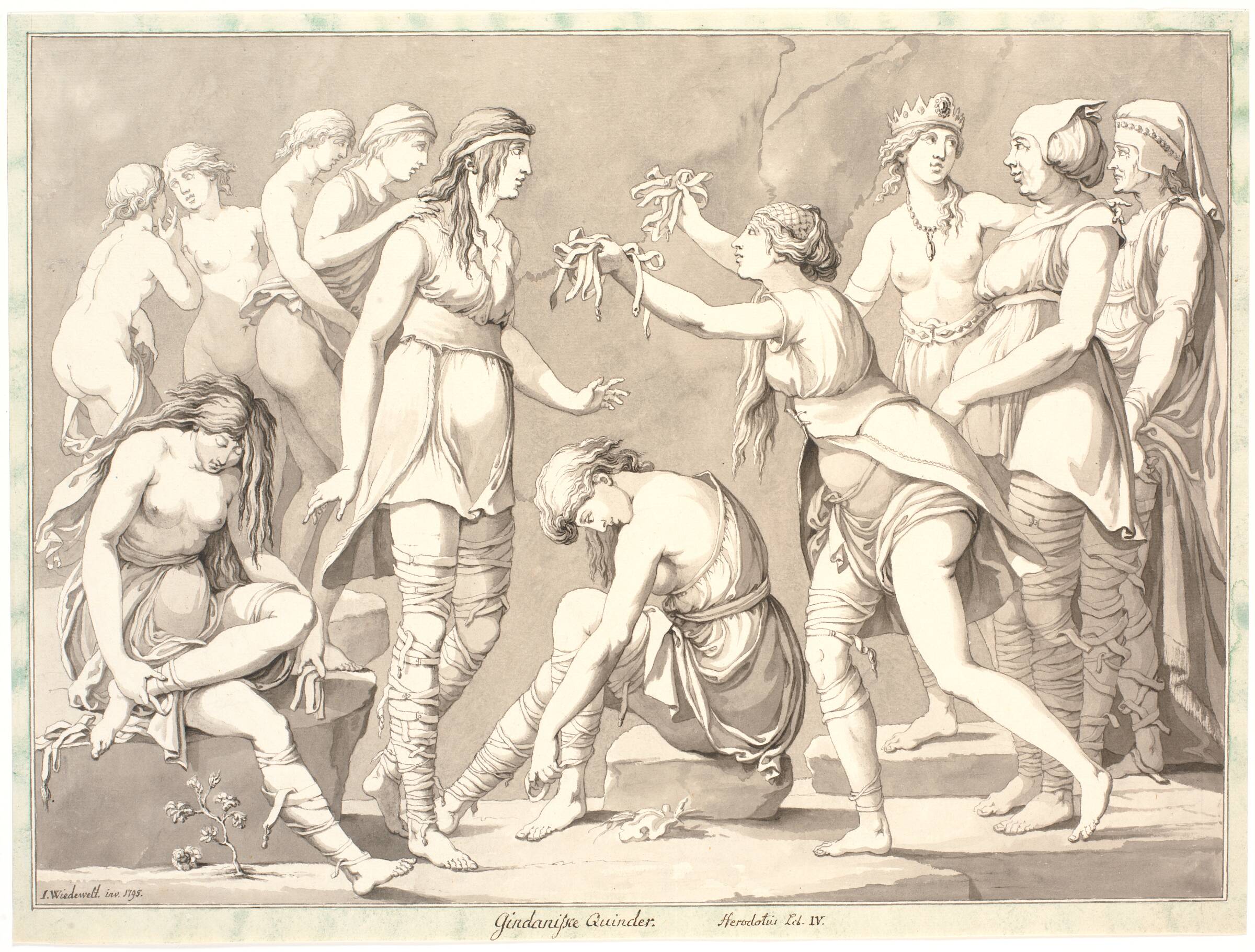 "Gindanische Quinder. Herodotius Lib. IV", Johannes Wiedewelt, 1795