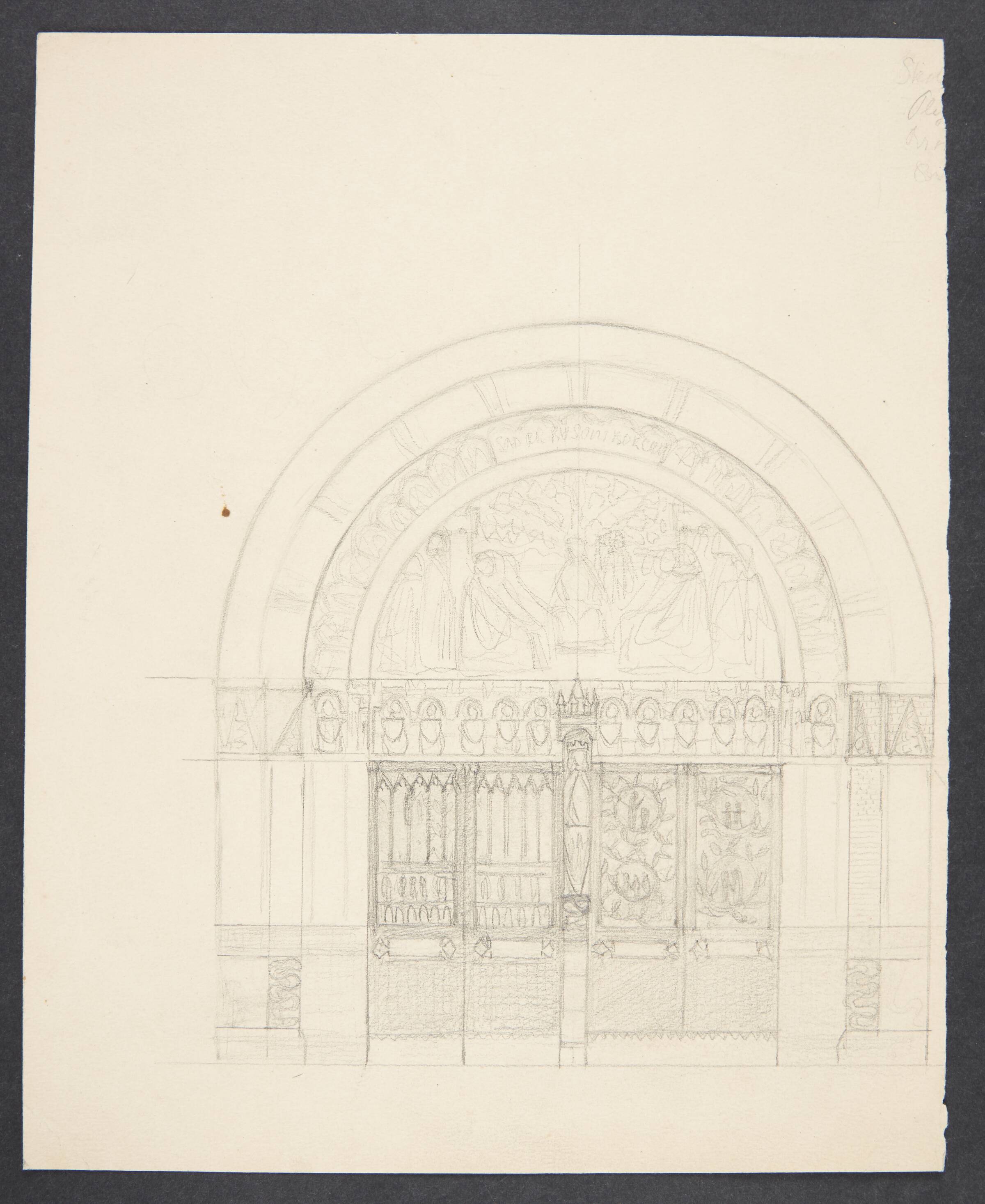 Udkast til udsmykning af indgangspartiet til Københavns Rådhus, Agnes Slott-Møller, 1894-1895