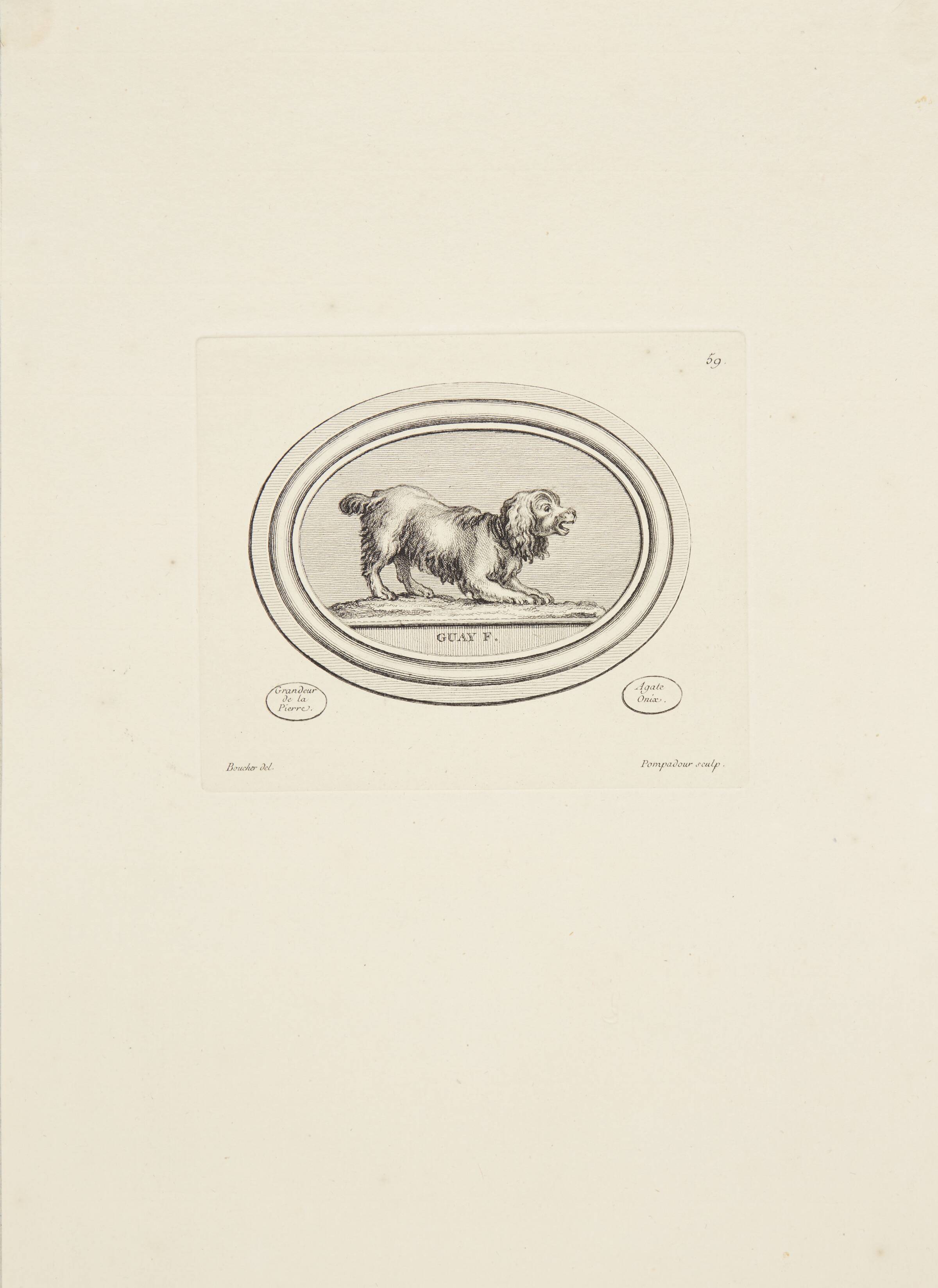 Gøende hund, Madame de Pompadour, 1753-1757