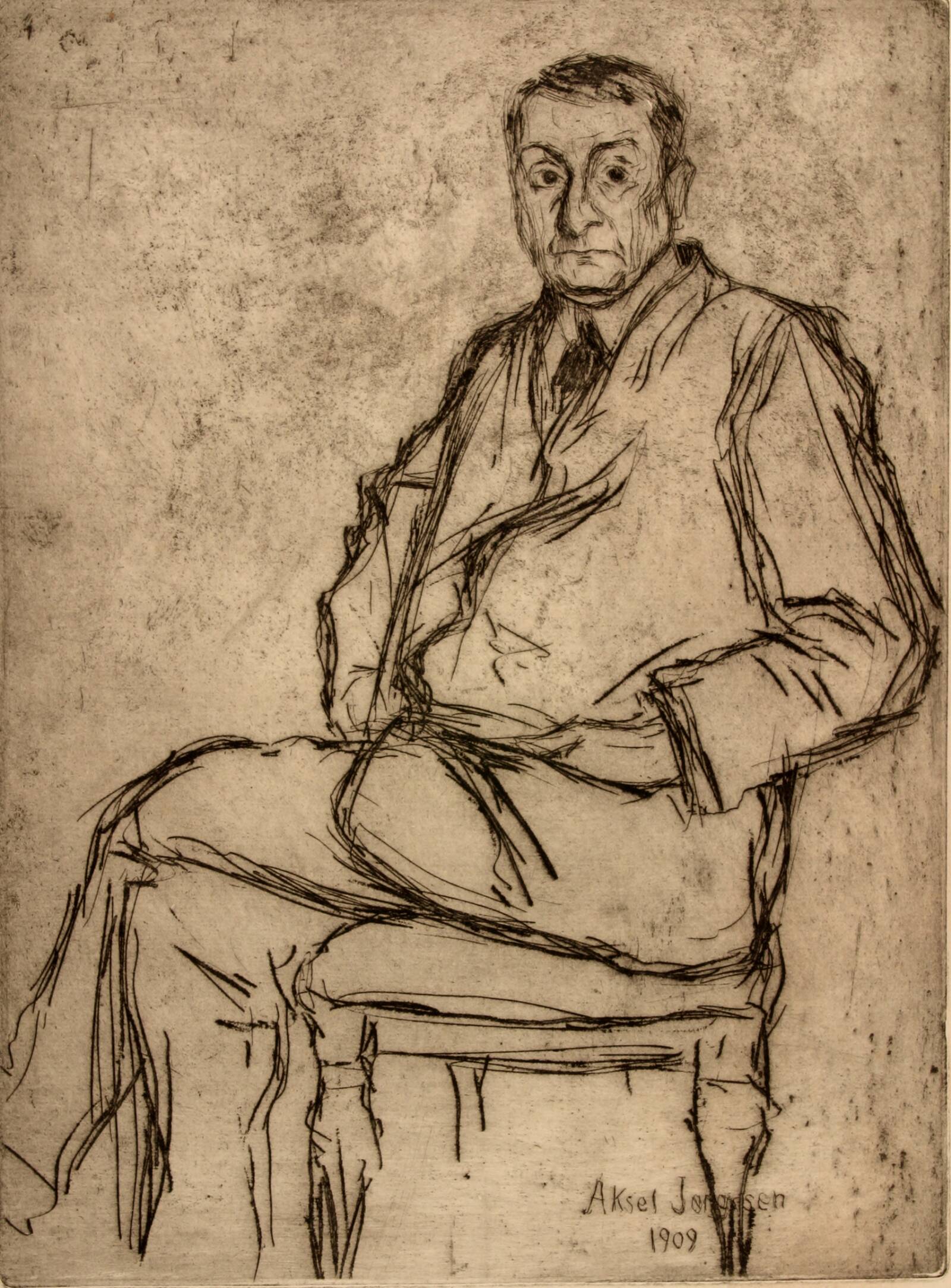 Den norske digter Sigurd Mathiesen, Aksel Jørgensen, 1909