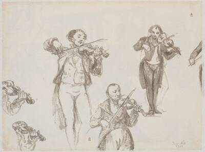 Studier af violinist