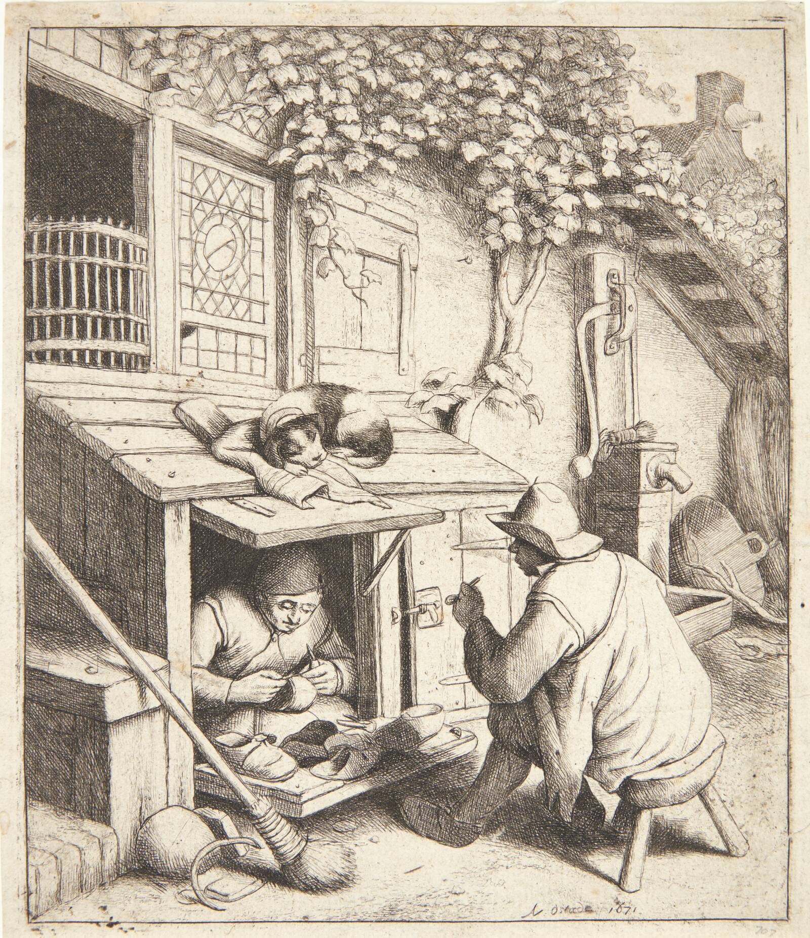 Skomageren, Adriaen van Ostade, 1672
