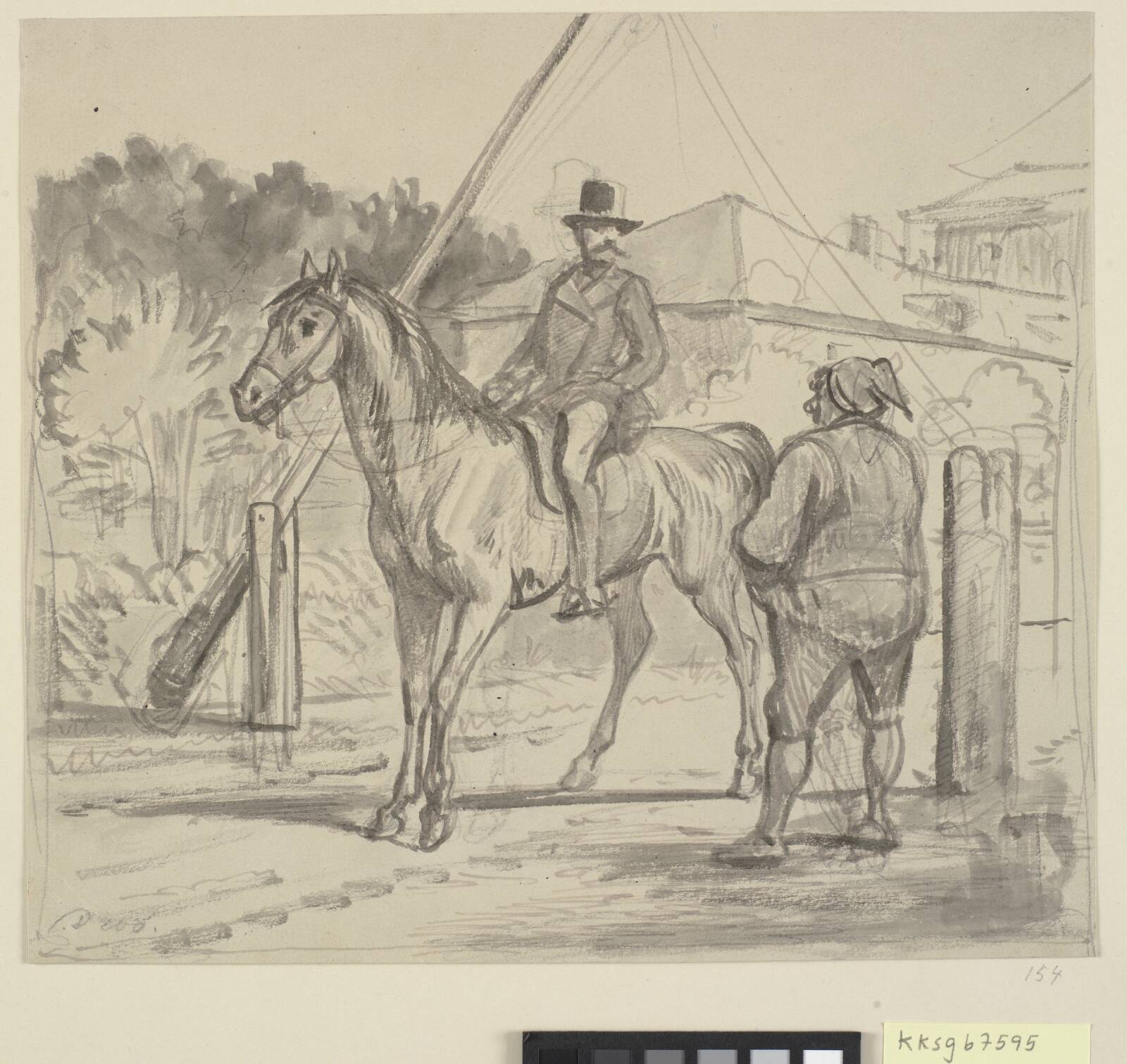 Rytter og bommand, Wilhelm Marstrand, 1810-1873