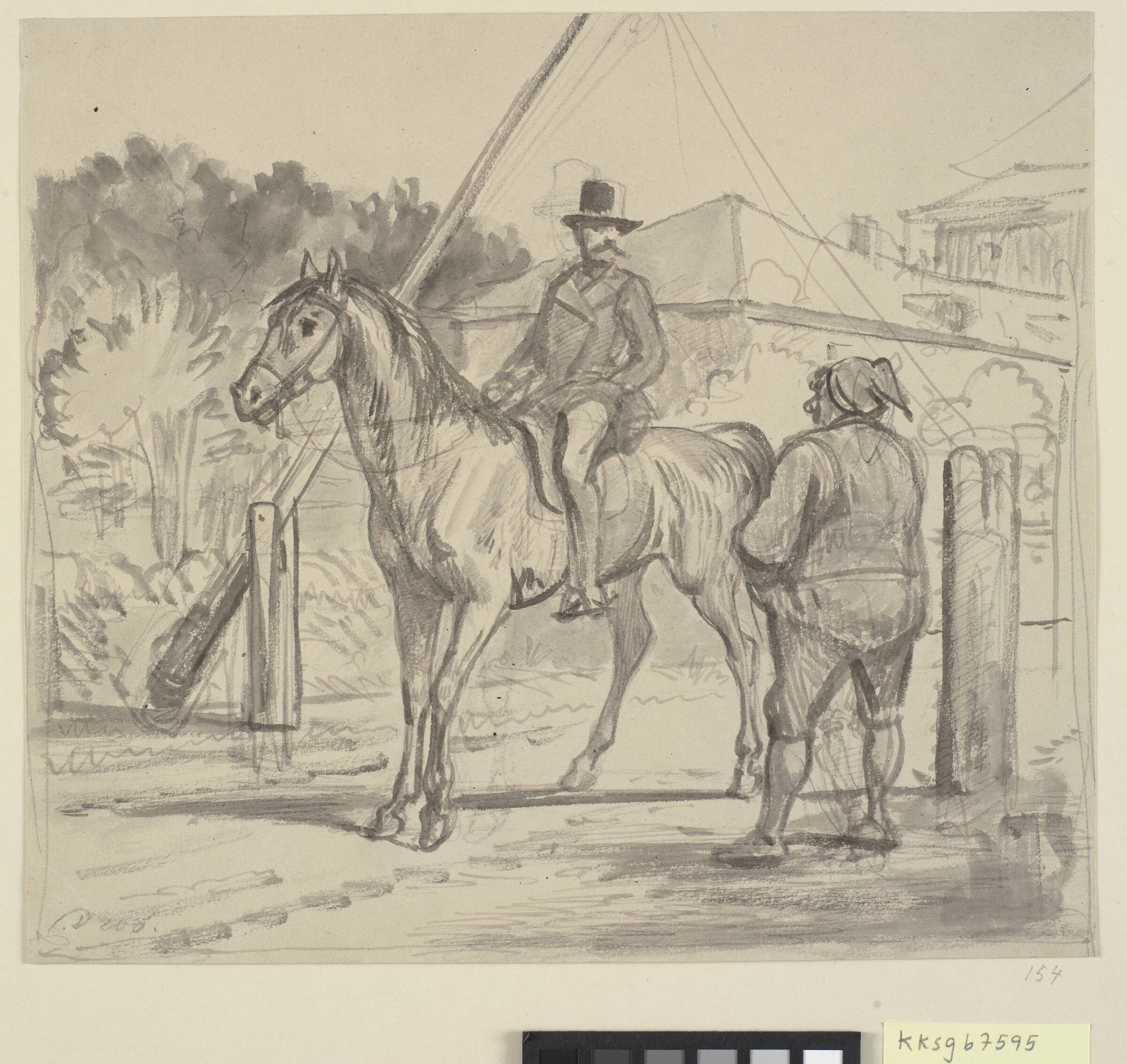 Rytter og bommand, Wilhelm Marstrand, 1810-1873