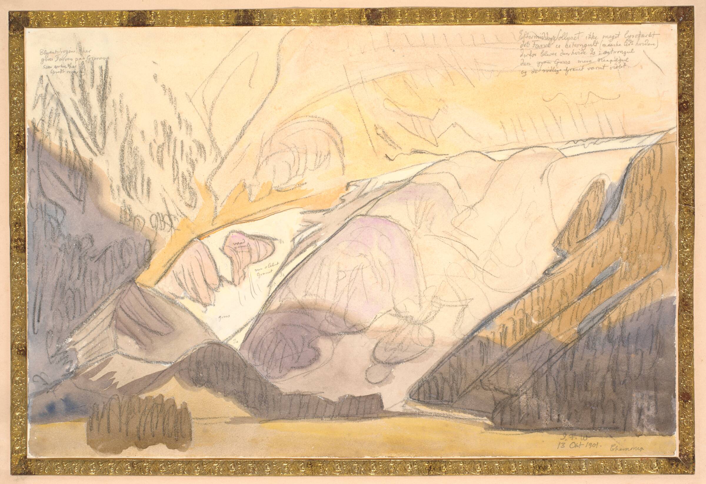 Alpelandskab ved Chamonix, J.F. Willumsen, 1901