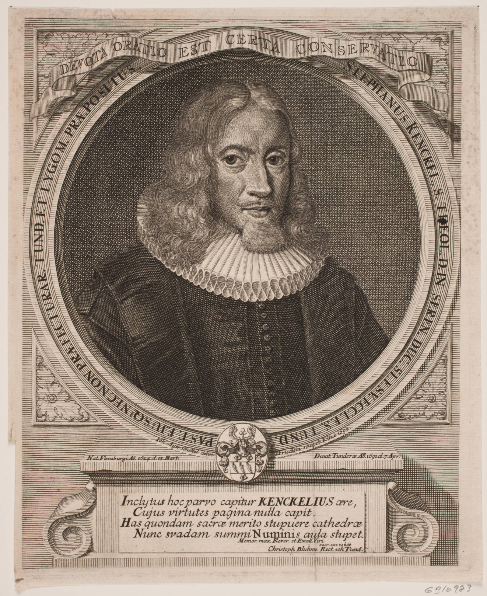 Præsten Stephan Kenckel, Johan Friedlein, 1692