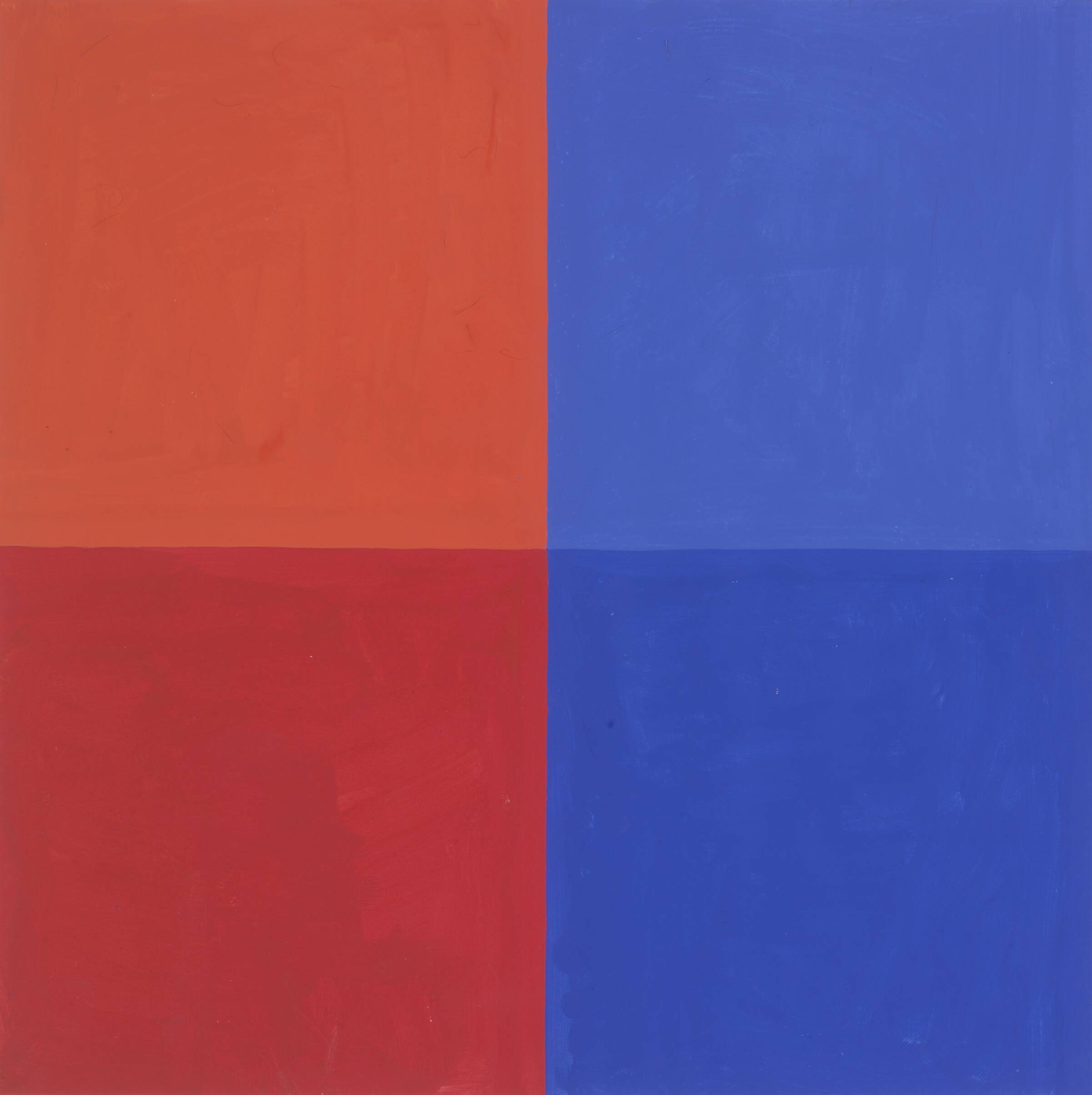 Rød-blå kvadratserie IV, Albert Mertz, 1967-1969