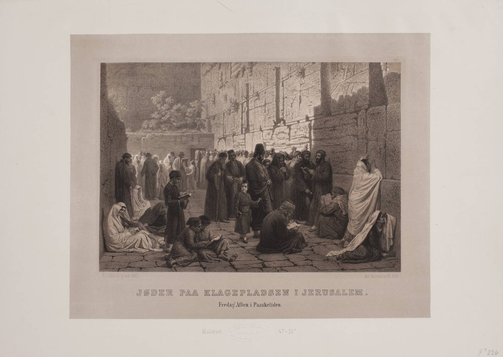 Jøder på klagepladsen i Jerusalem, Adolph Kittendorff, 1880-1889