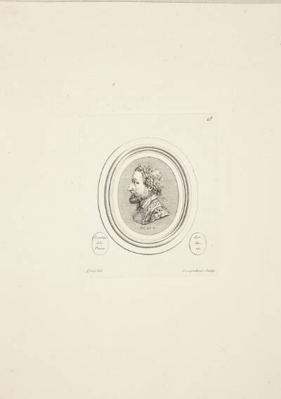 Mandshoved (Marcus Aurelius) i profil mod venstre