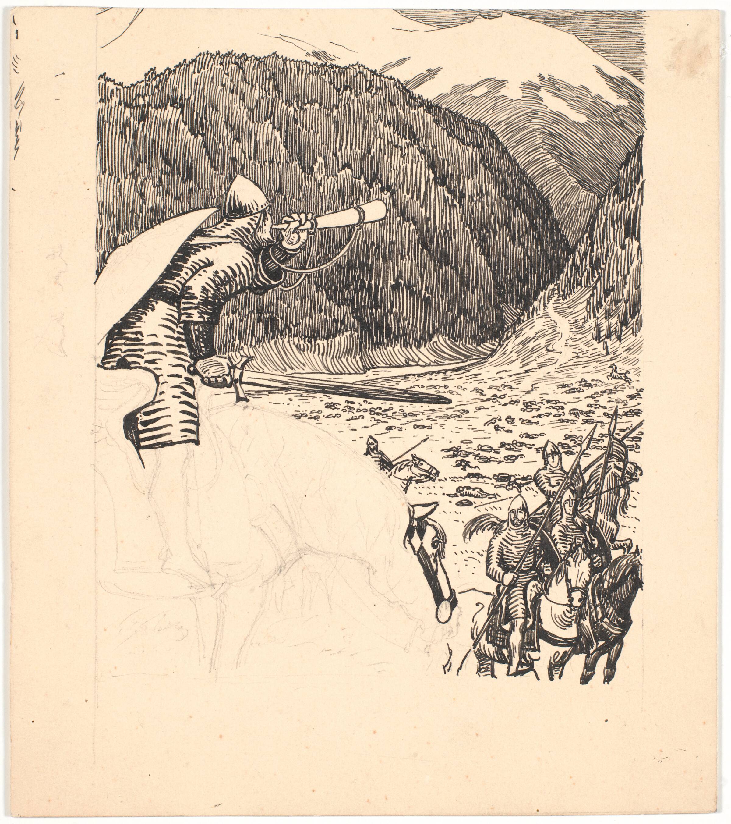 Roland blæser i hornet, Niels Skovgaard, 1897